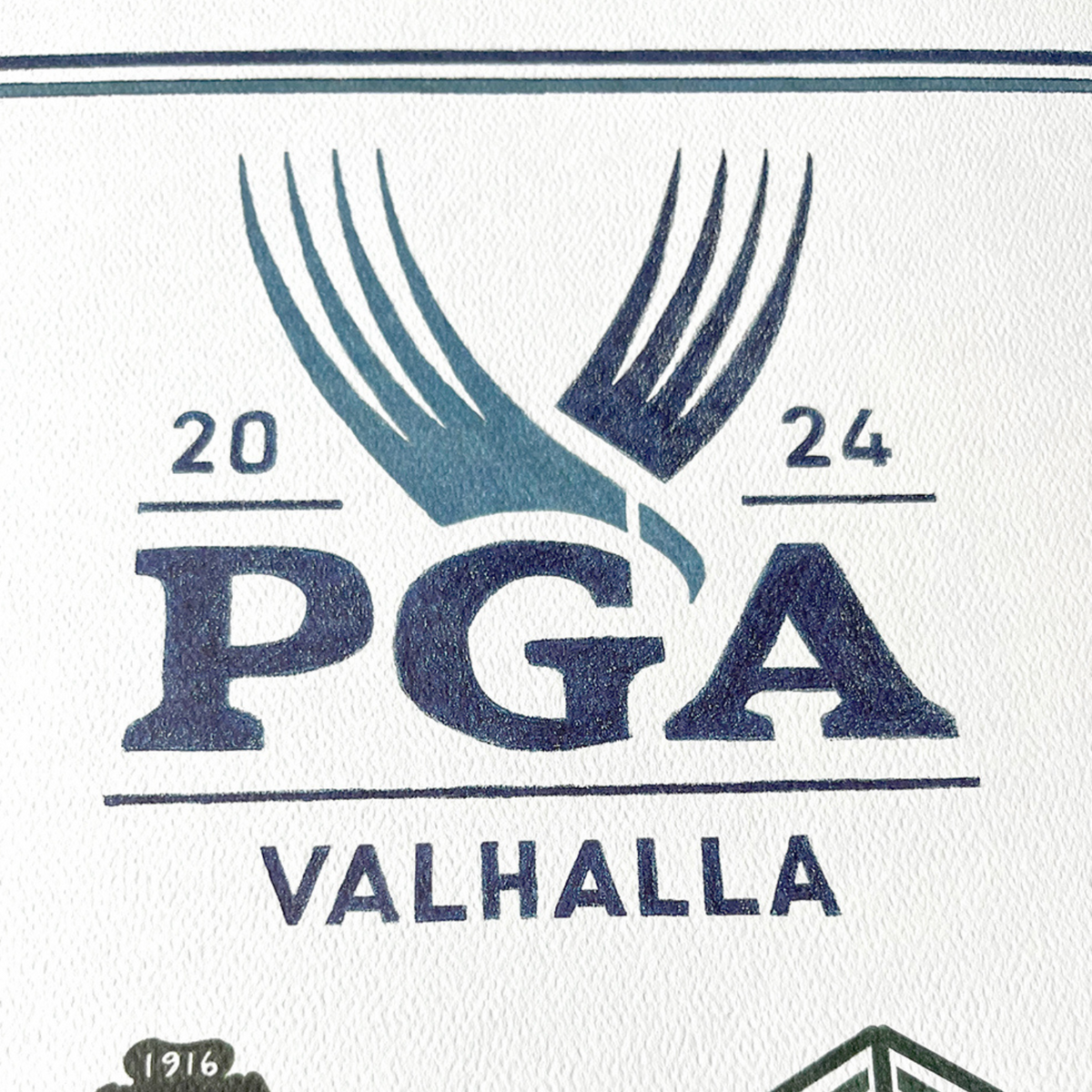 Archive 22 2024 PGA Championship History Poster - Close Up 2024 PGA Championship Logo