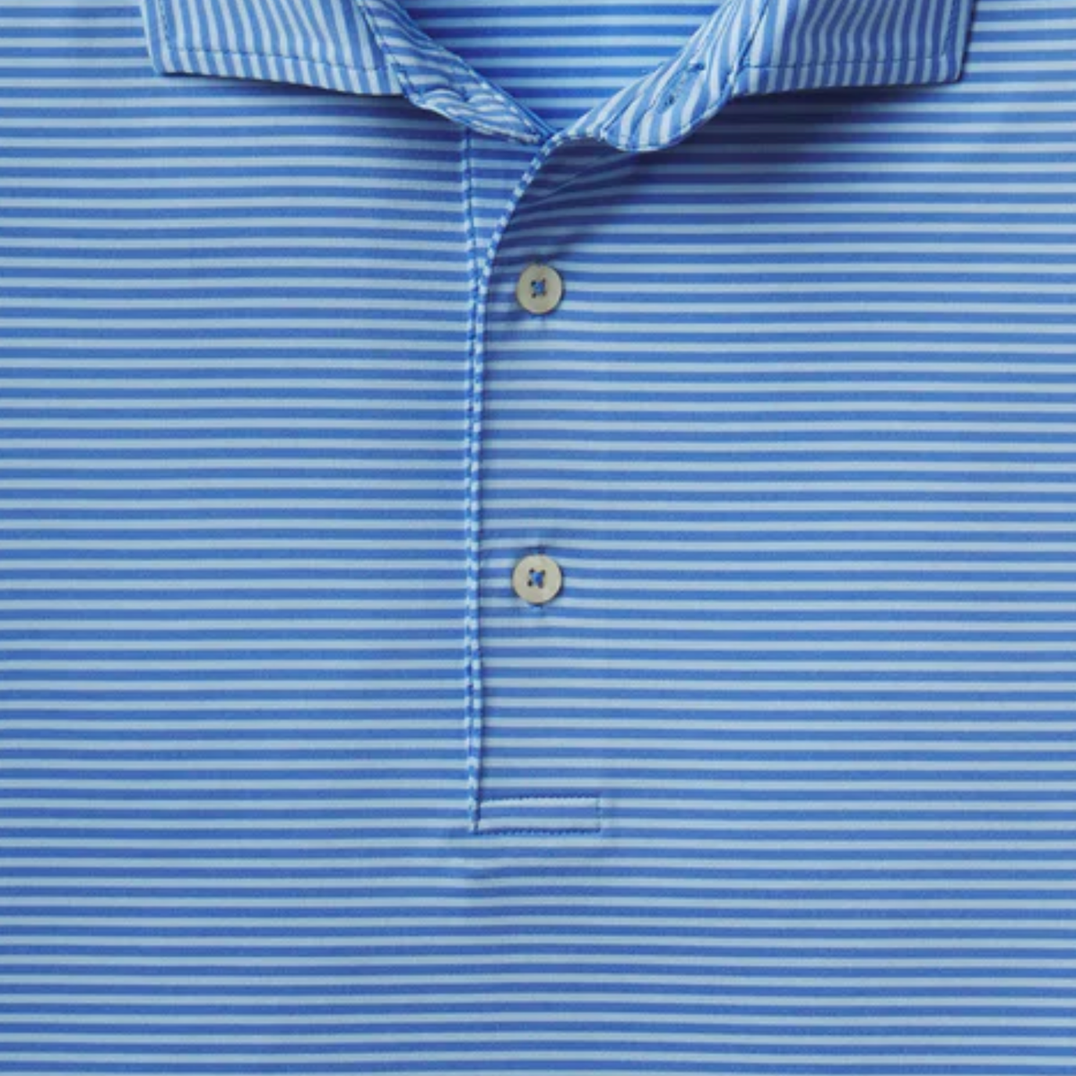 Fairway & Greene 2027 PGA Championship Park Stripe Polo in Blue - Pattern Close Up