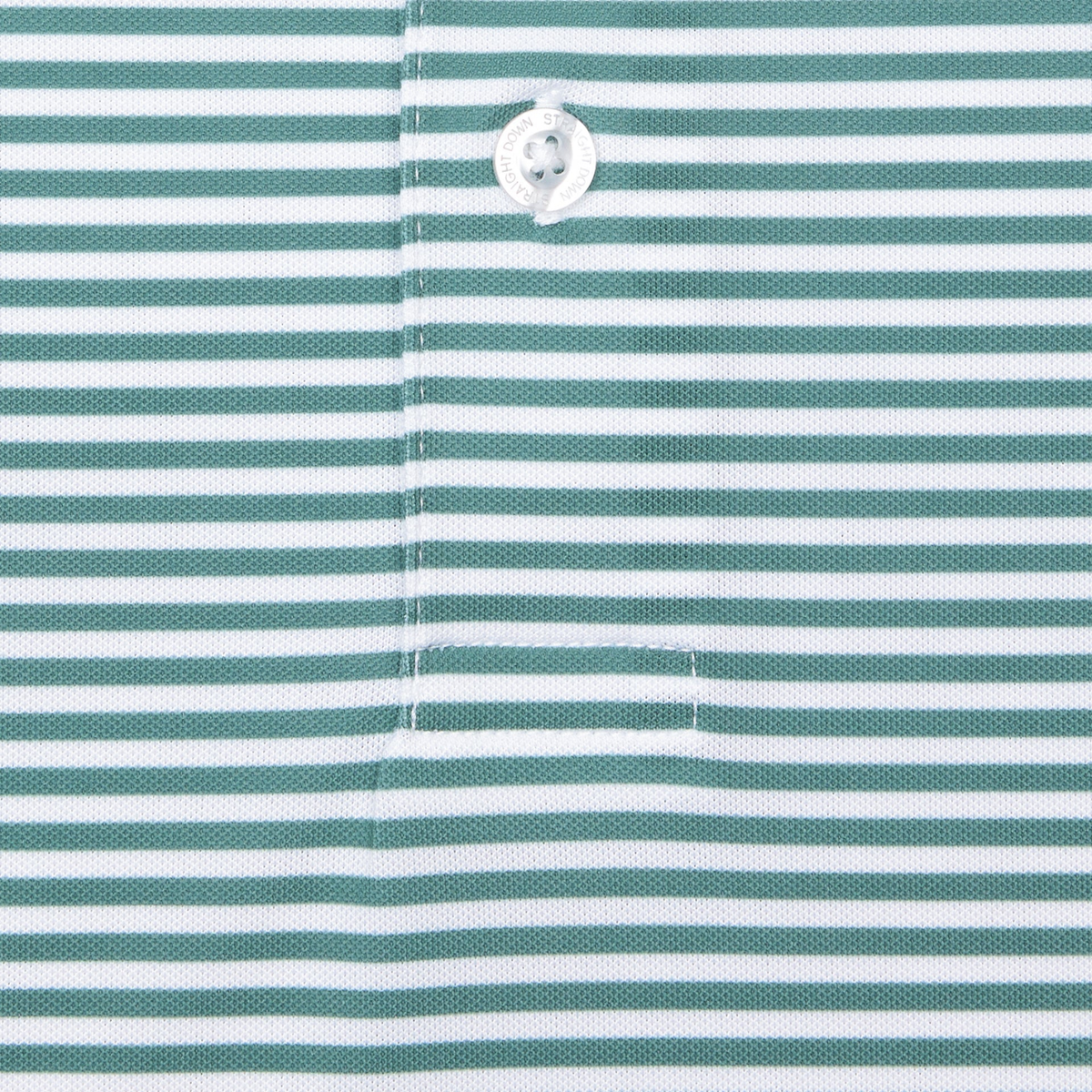 Straight Down 2026 PGA Championship Del Mar Stripe Polo in Sage - Pattern Close Up
