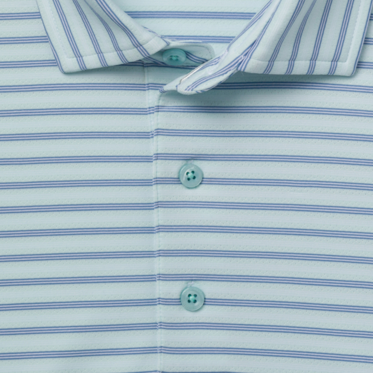 Dunning 2026 PGA Championship Milwick Ventilated Performance Polo in Tile Blue and Marina Blue - Pattern Close Up