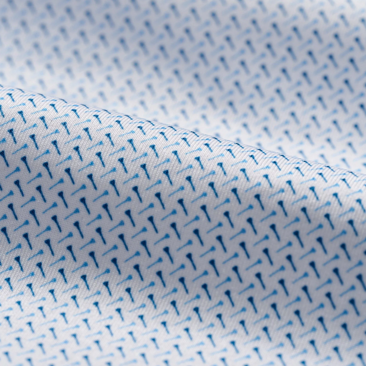 Johnnie-O 2025 PGA Championship Tee Time Polo in Breaker Blue - Pattern Close Up