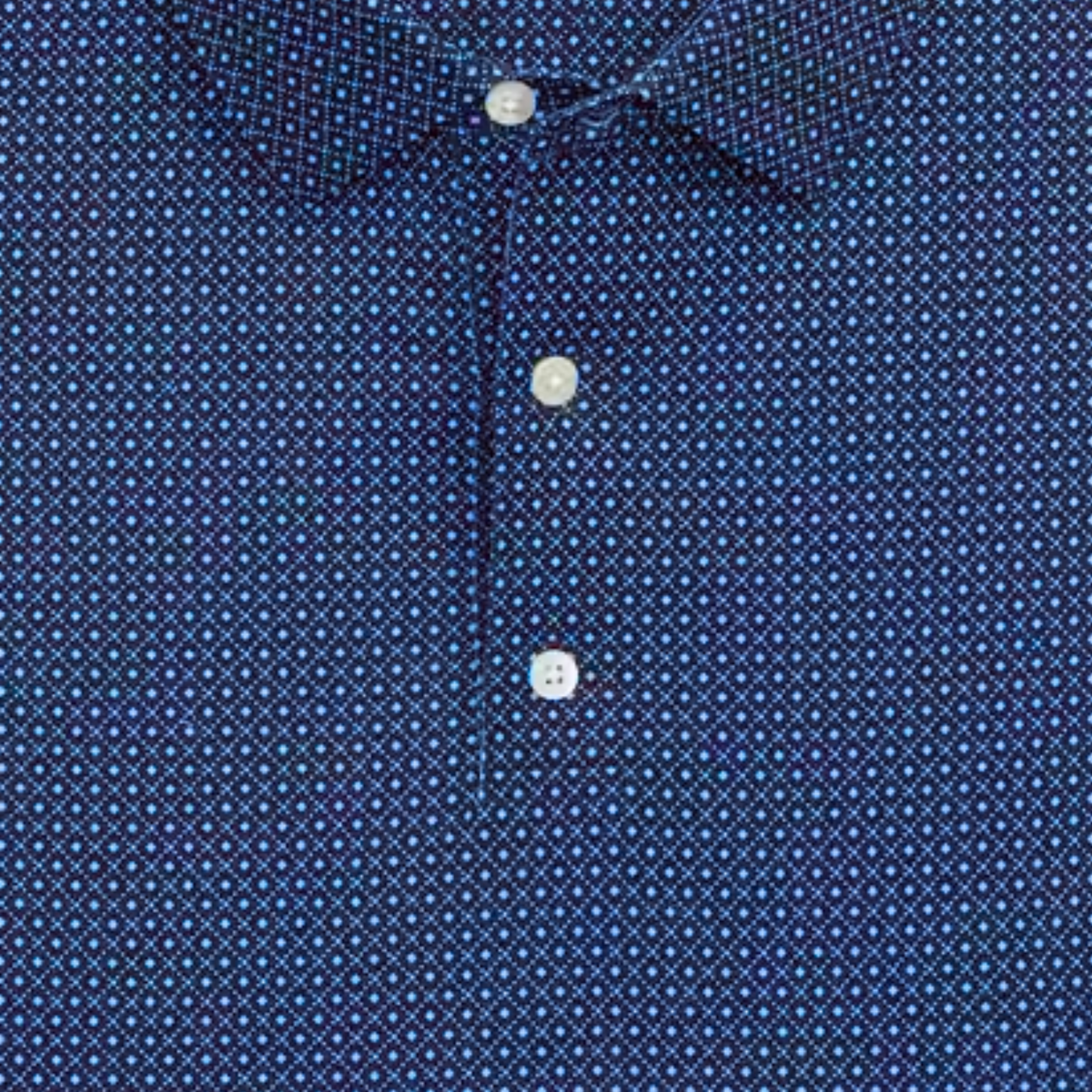 FootJoy 2025 PGA Championship Dot Geo Polo in Navy - Pattern Close Up