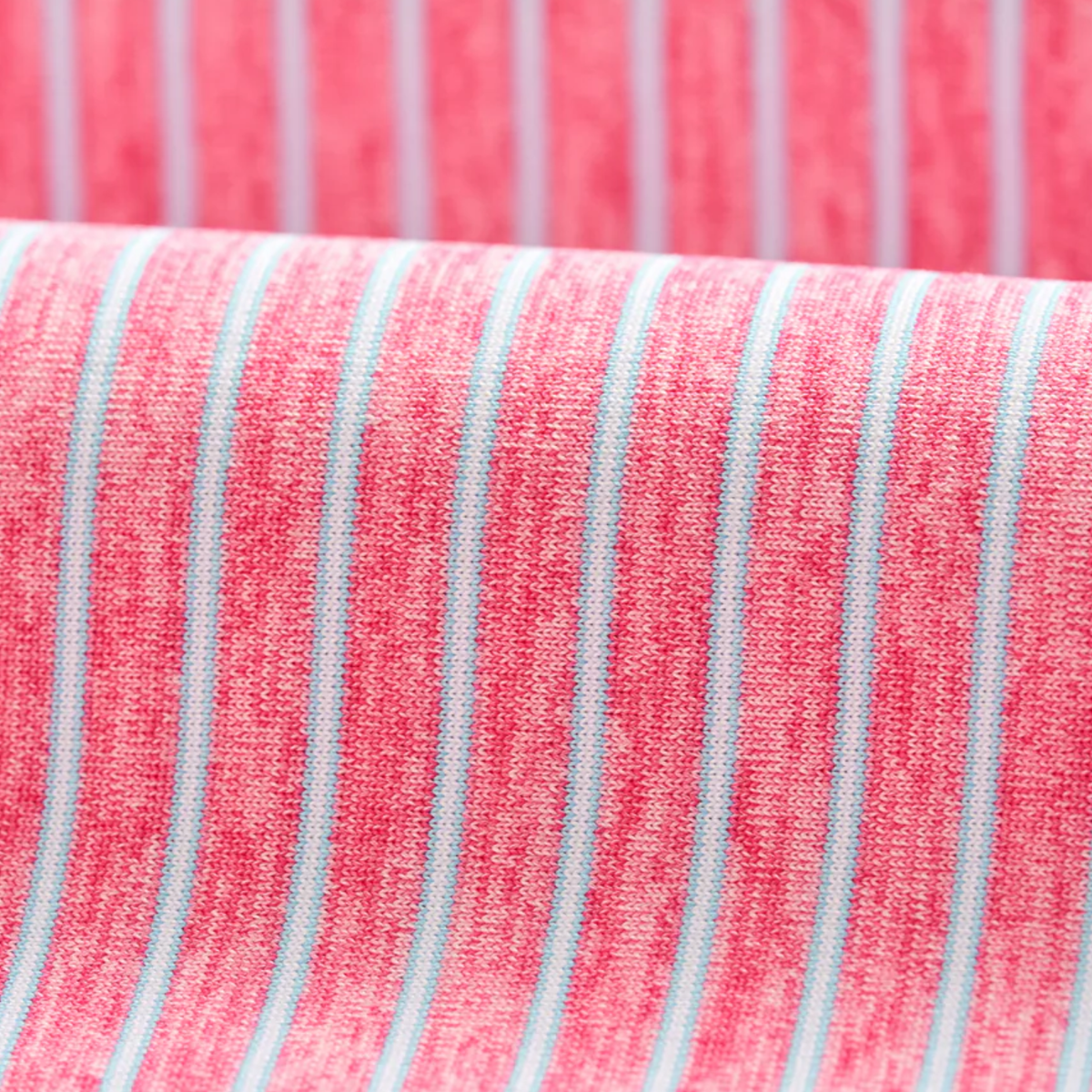 Johnnie-O 2026 PGA Championship Michael Stripe Polo in Punch - Pattern Close Up