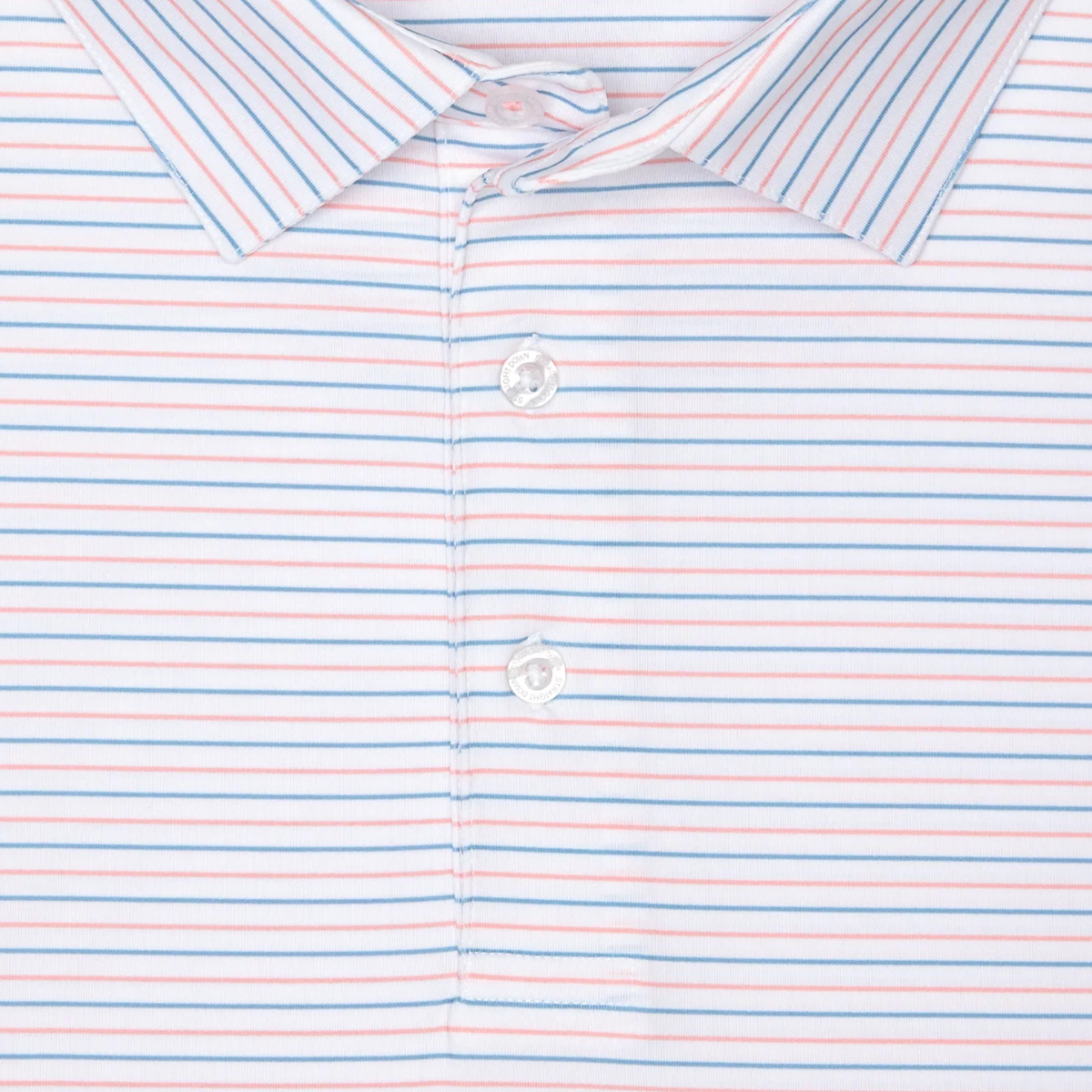 Straight Down 2027 PGA Championship Preserve Stripe Polo in Spritz - Pattern Close Up