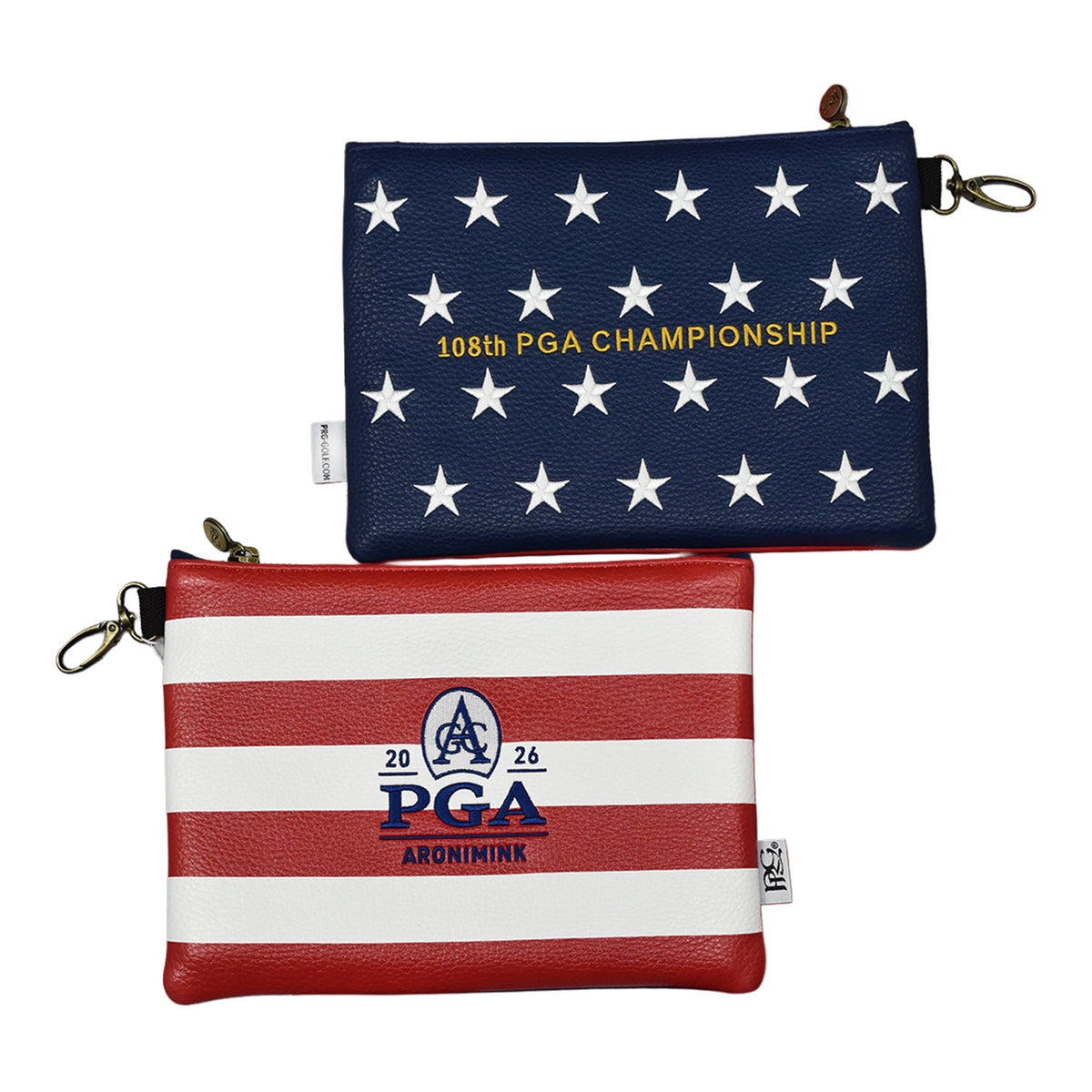 PRG Golf 2026 PGA Championship American Flag Zip Pouch - Front and Back