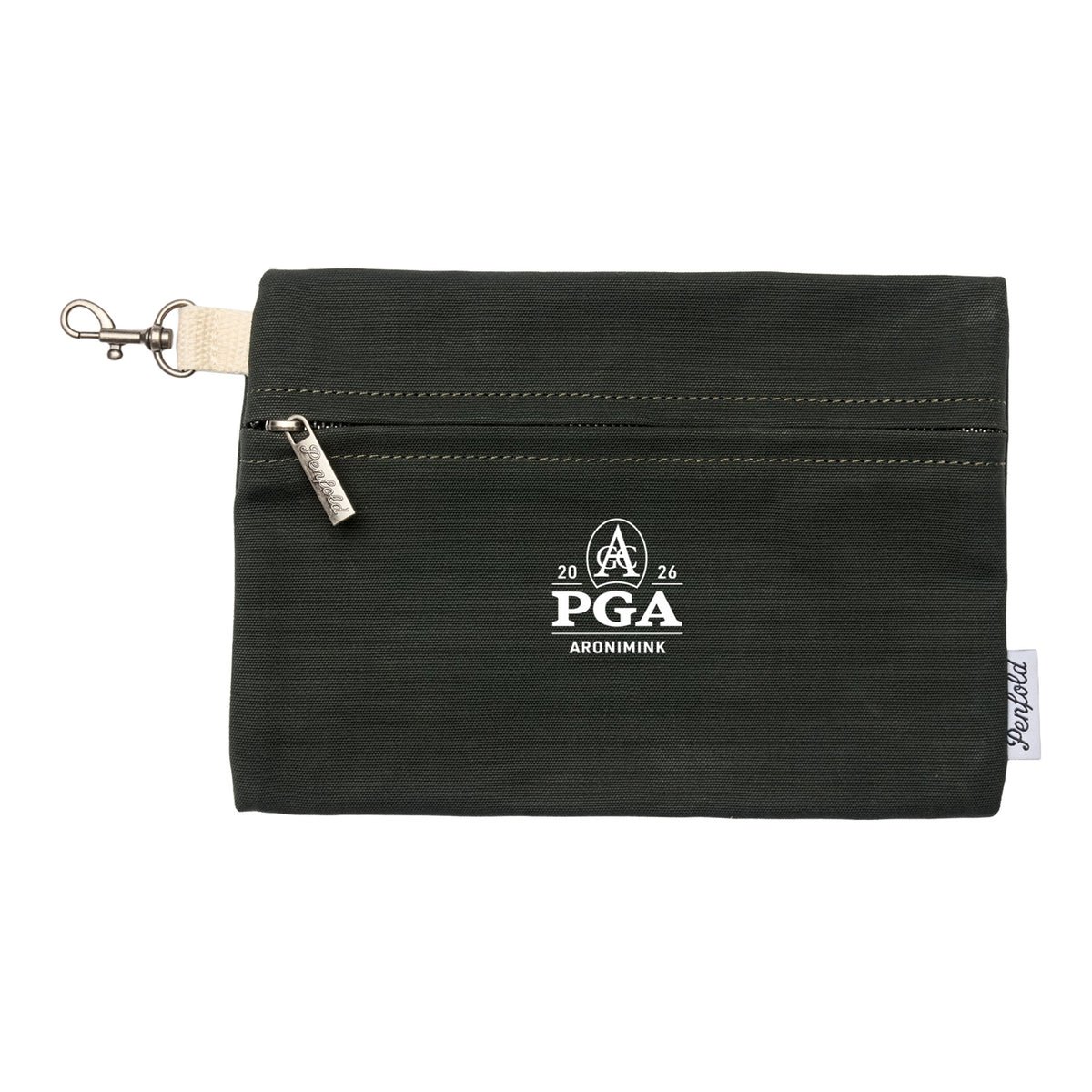 Penfold 2026 PGA Championship Canvas Accessories Pouch in Green - Front View