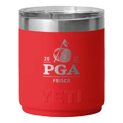 YETI 2027 PGA Championship 10oz Stackable Rambler Lowball in Red