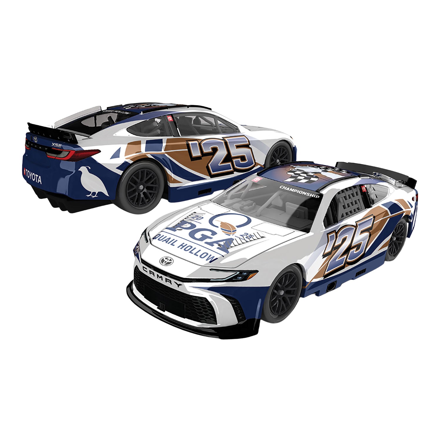 Lionel Racing 2025 PGA Championship Diecast Car - Front Left Side and Back Right Side Views