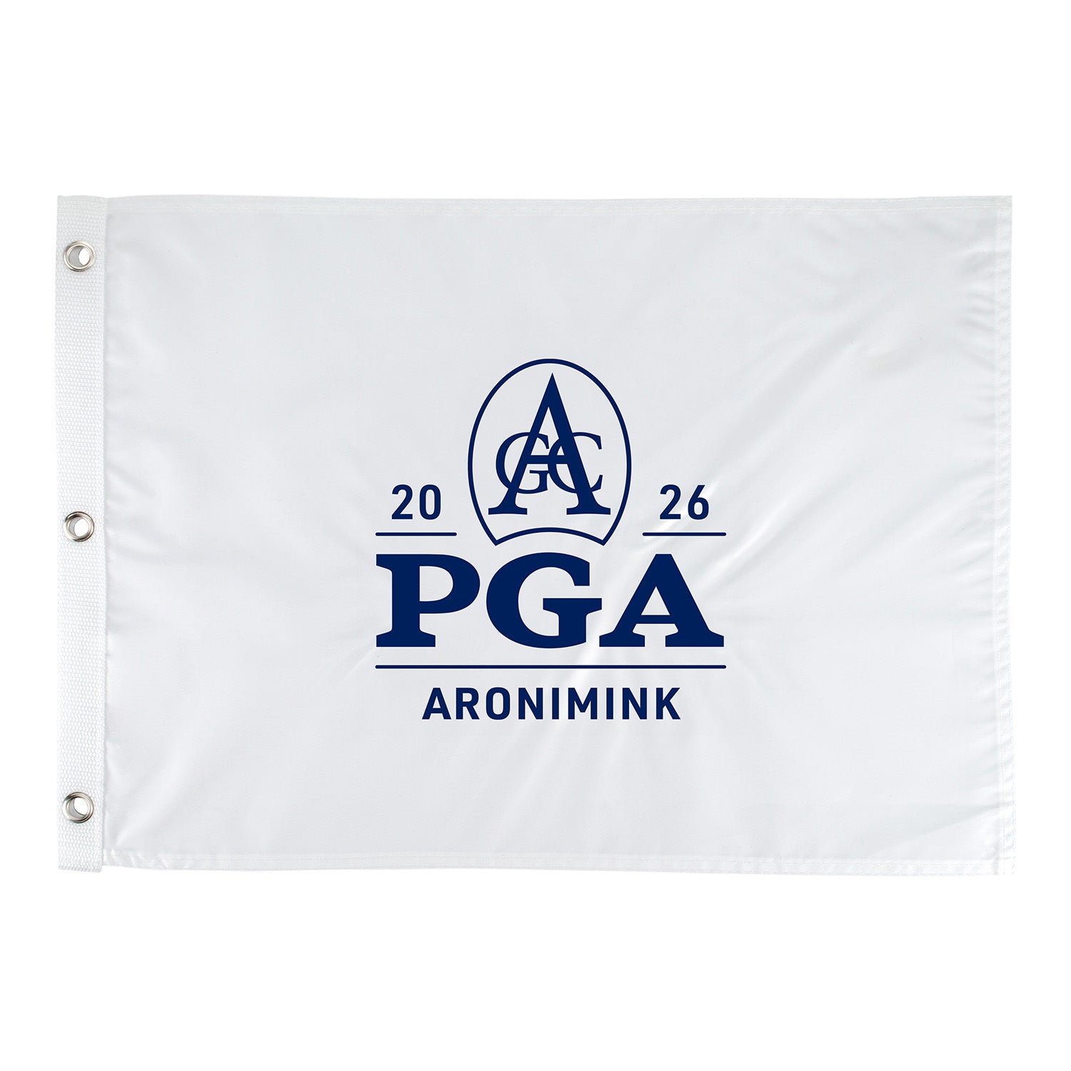 Ahead 2026 PGA Championship Embroidered Flag in White - Front View