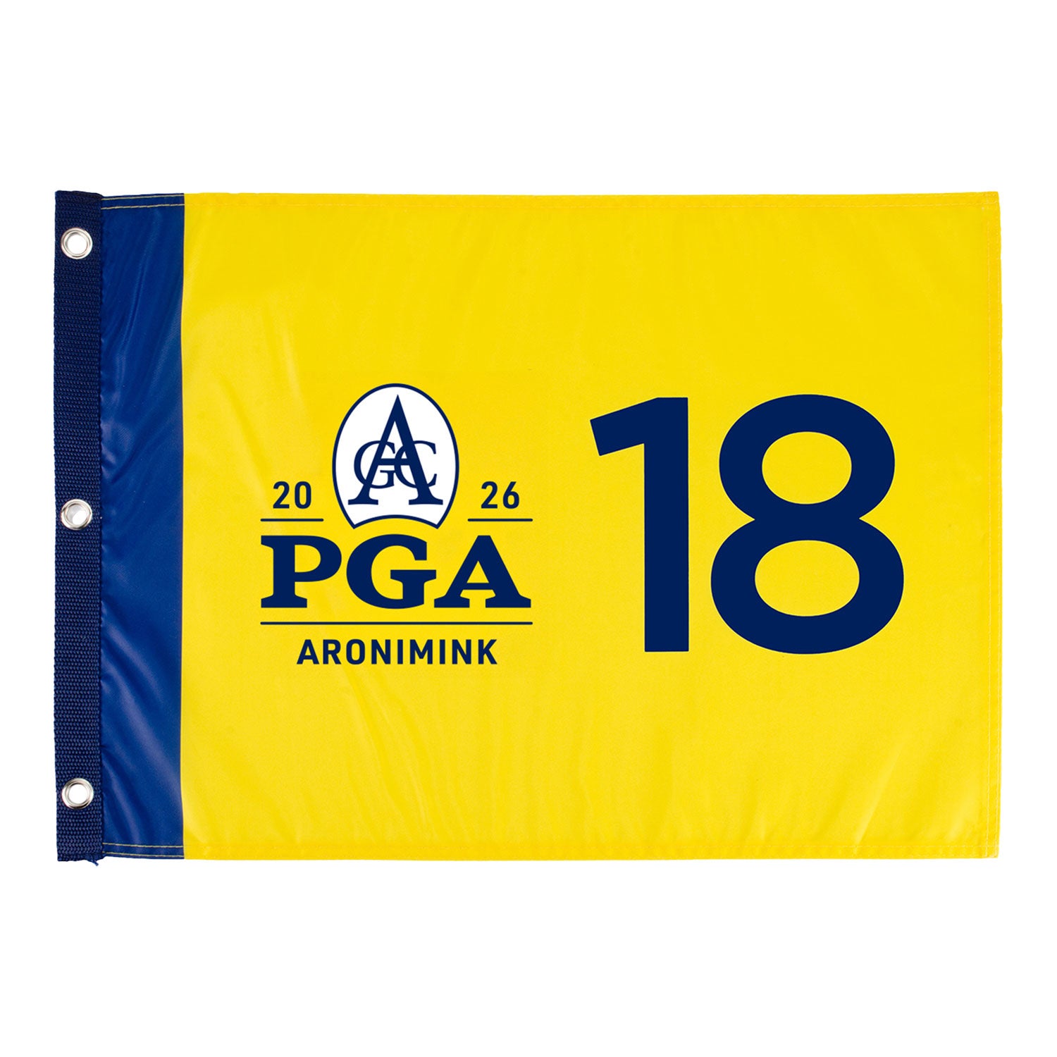 Ahead 2026 PGA Championship Screened Flag in Yellow - Front View