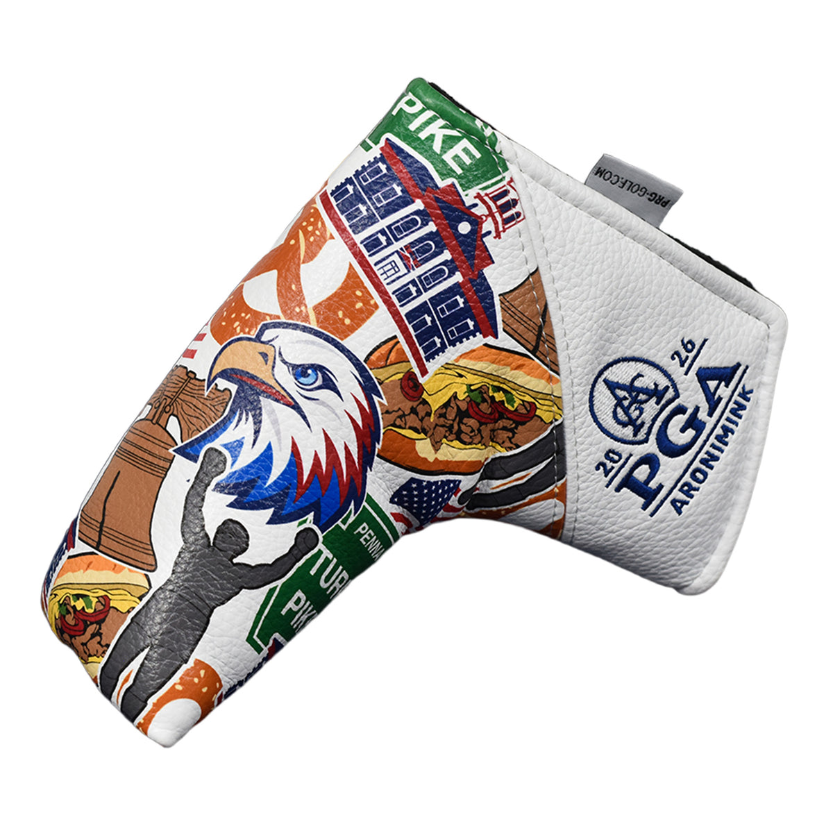 PRG Golf 2026 PGA Championship Philly Print Blade Cover - Side View