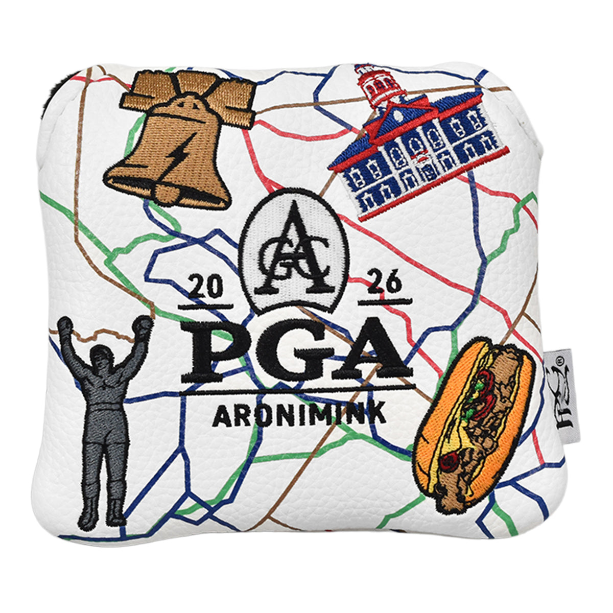PRG Golf 2026 PGA Championship Philly All Over Map Blade Cover - Back View