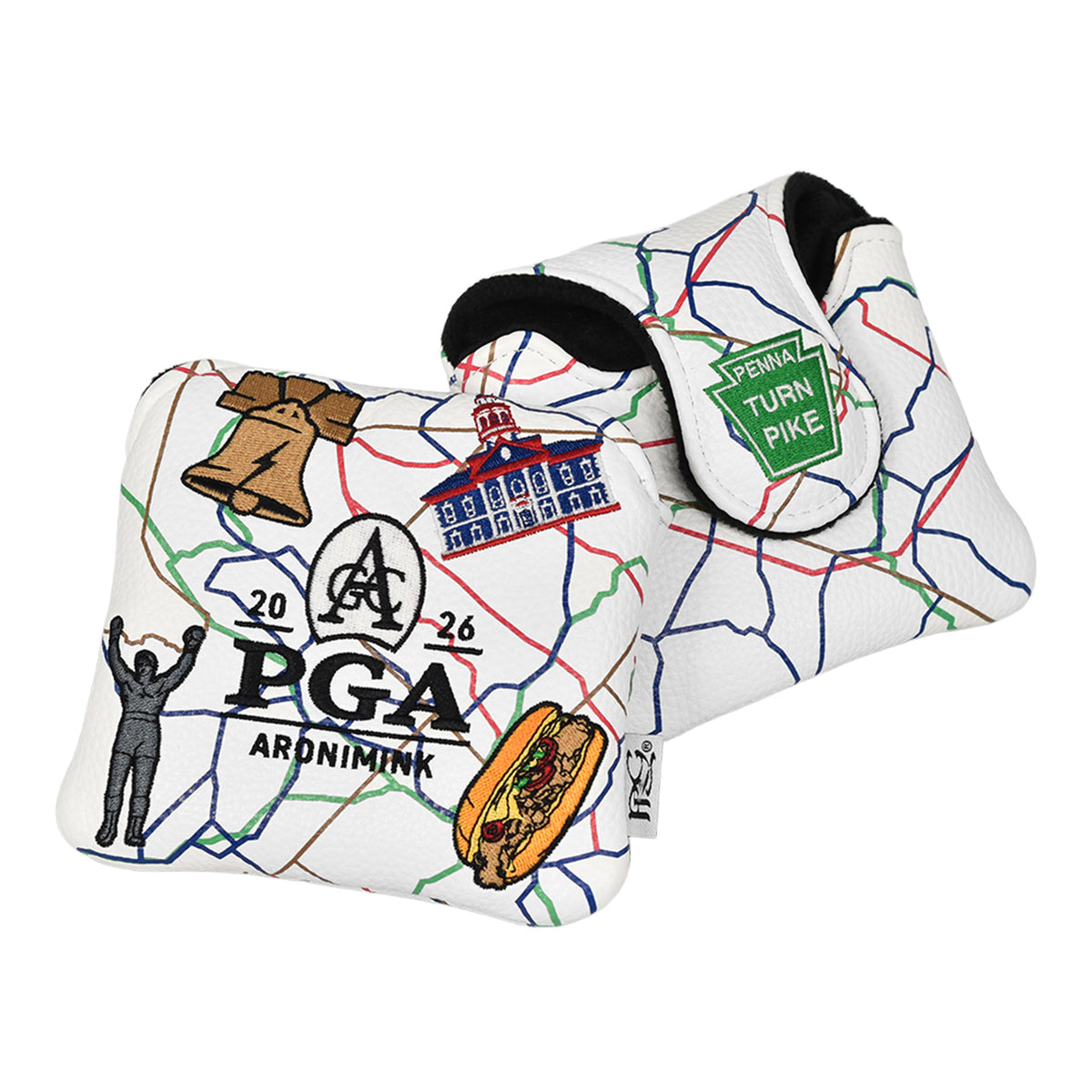 PRG Golf 2026 PGA Championship Philly All Over Map Blade Cover - Front and Back Styled