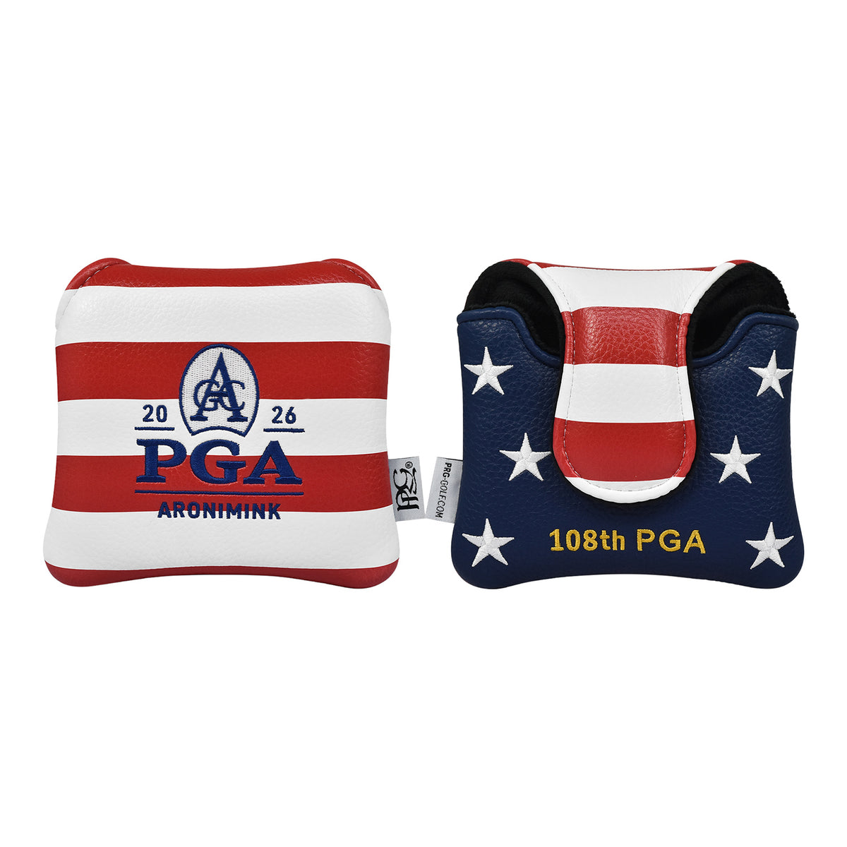 PRG Golf 2026 PGA Championship American Flag Mallet Cover - Front and Back