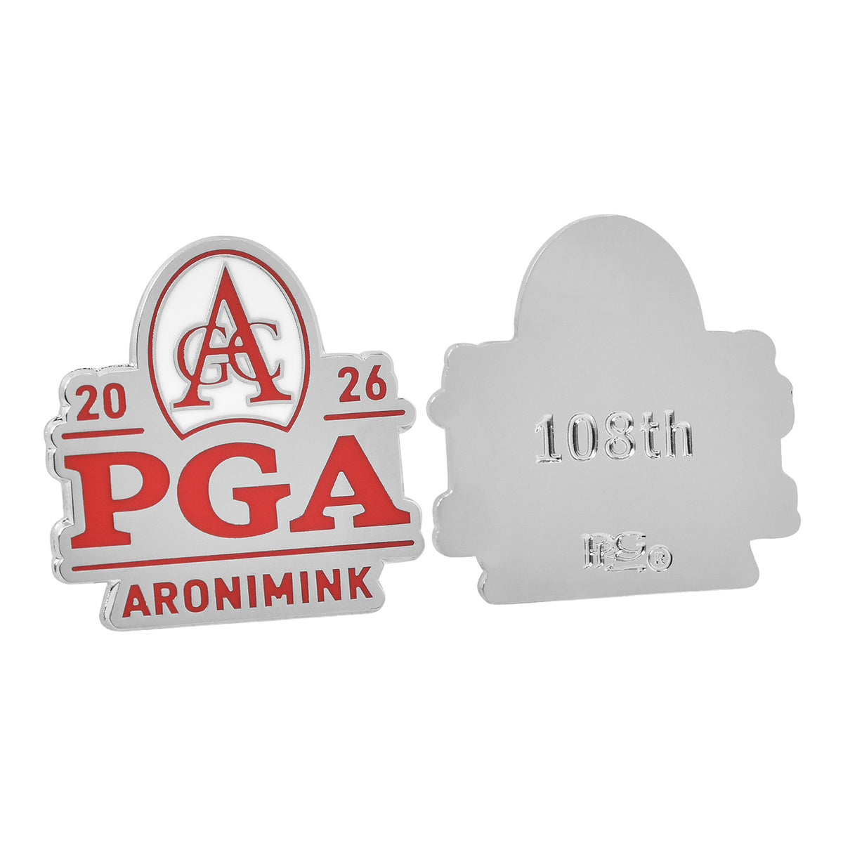 PRG Golf 2026 PGA Championship Hard Enamel 4pc Ball Mark Set - Logo Front and Back
