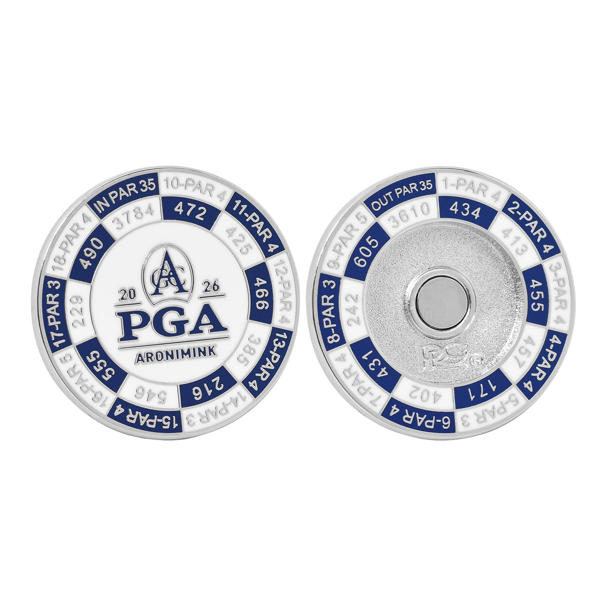 PRG Golf 2026 PGA Championship Yardage Duo Mark - Front and Back