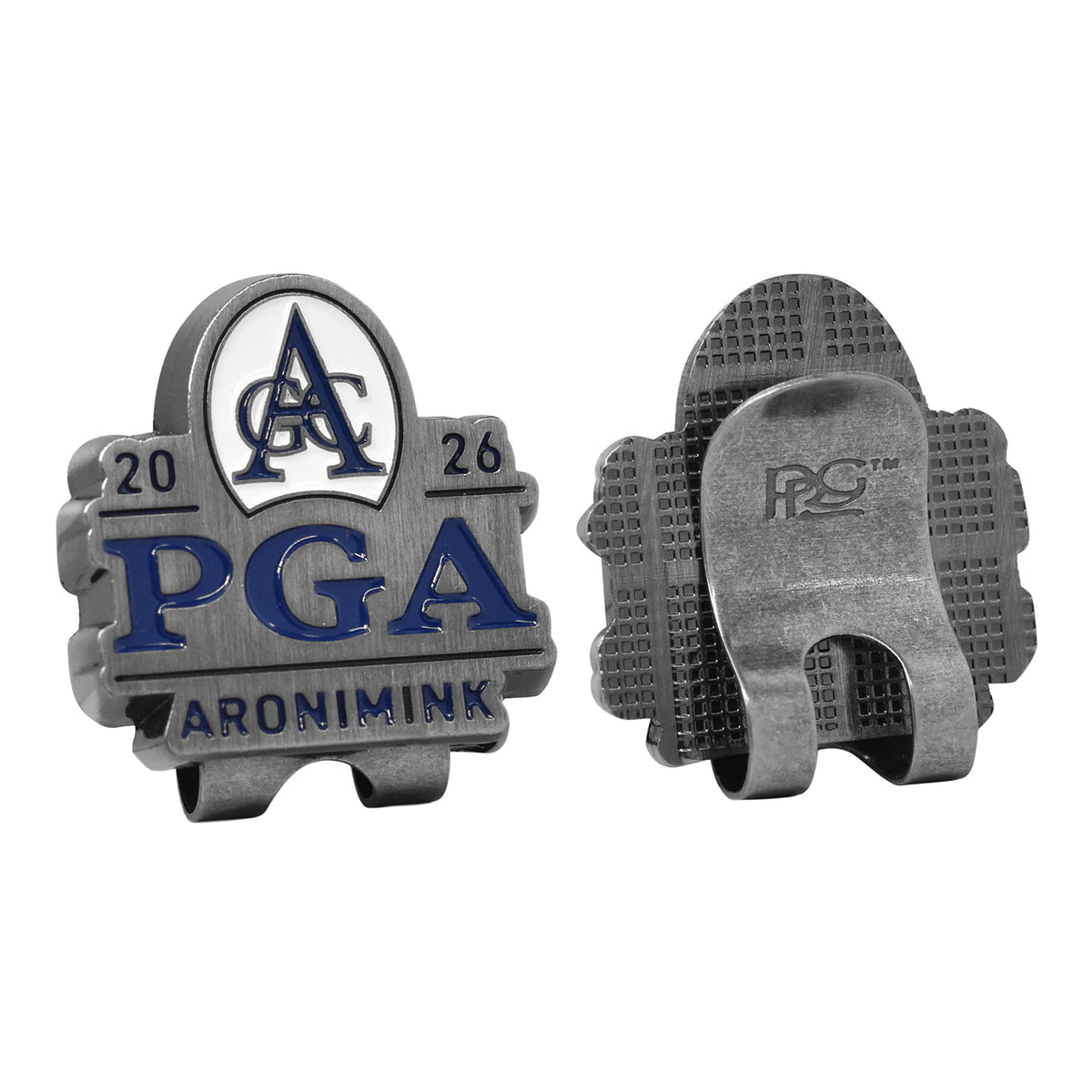 PRG Golf 2026 PGA Championship Hat Clip and Ball Mark Set - Clip Front and Back