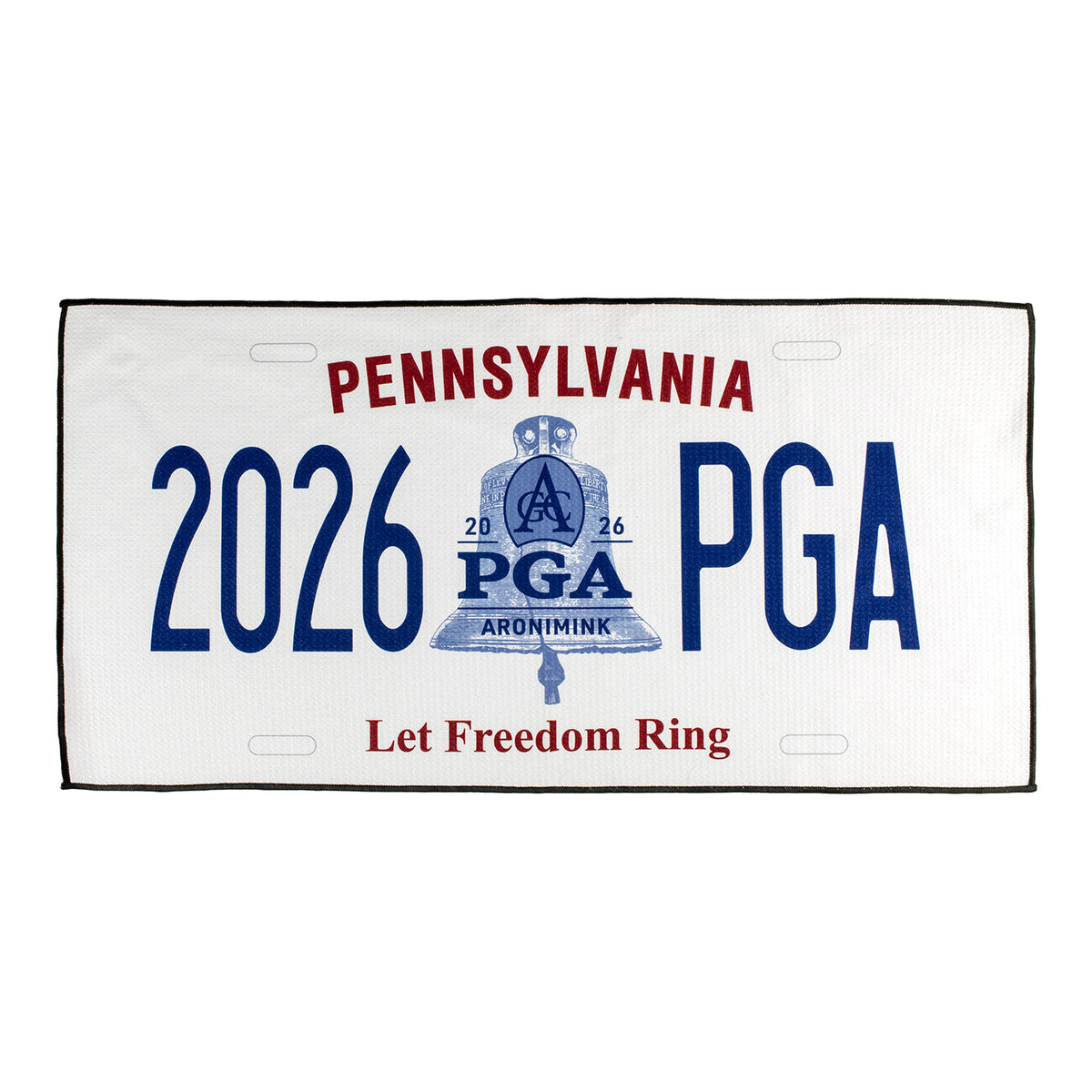 Dynamic 2026 PGA Championship Hi-Def Ultimate MicroFiber Towel in White - Front View