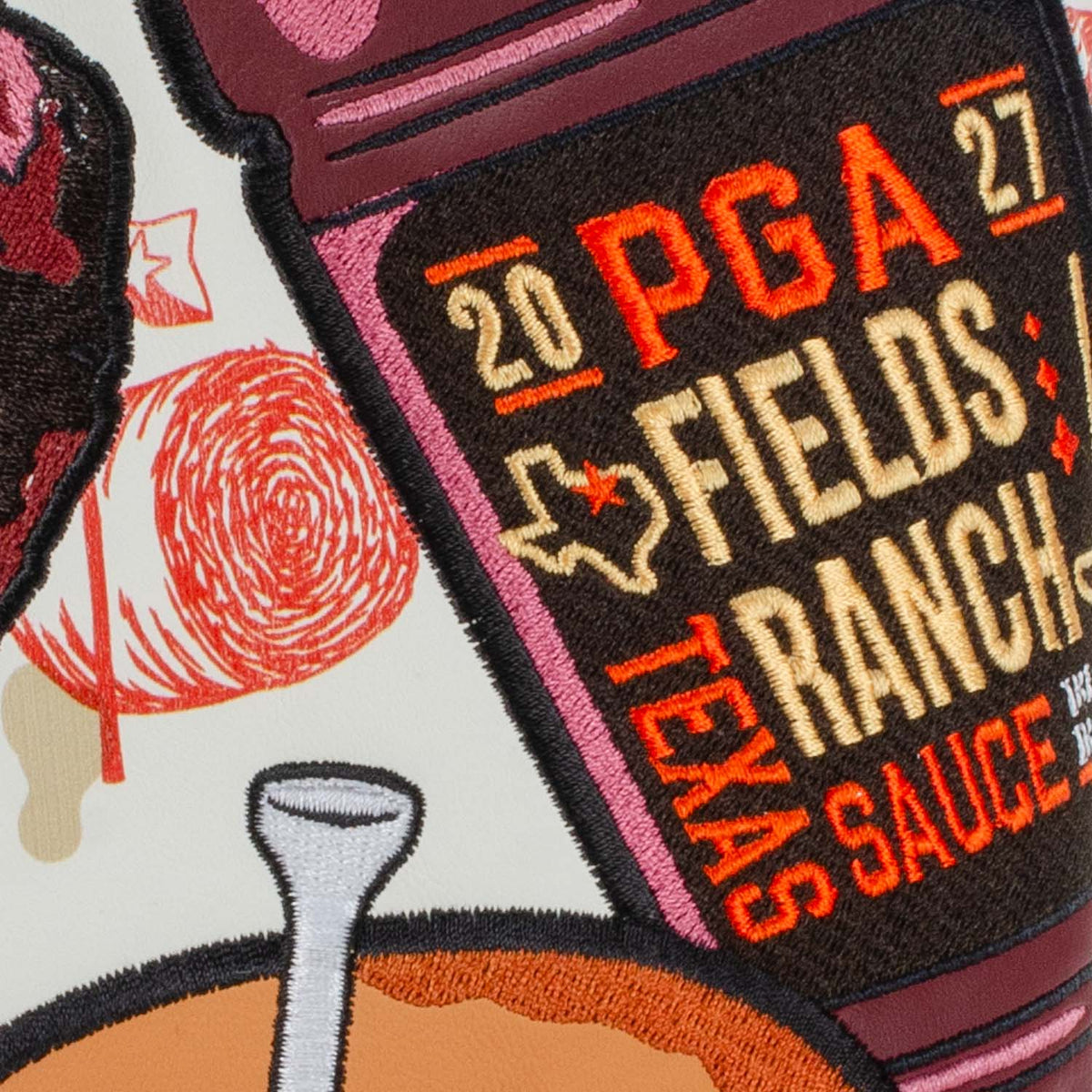 SWAG 2027 PGA Championship BBQ Themed Driver Cover - Sauce Close Up