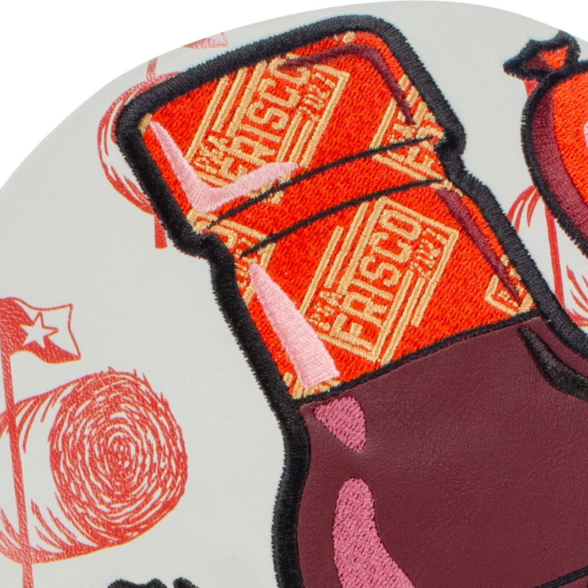 SWAG 2027 PGA Championship BBQ Themed Driver Cover - Bottle Top Close up