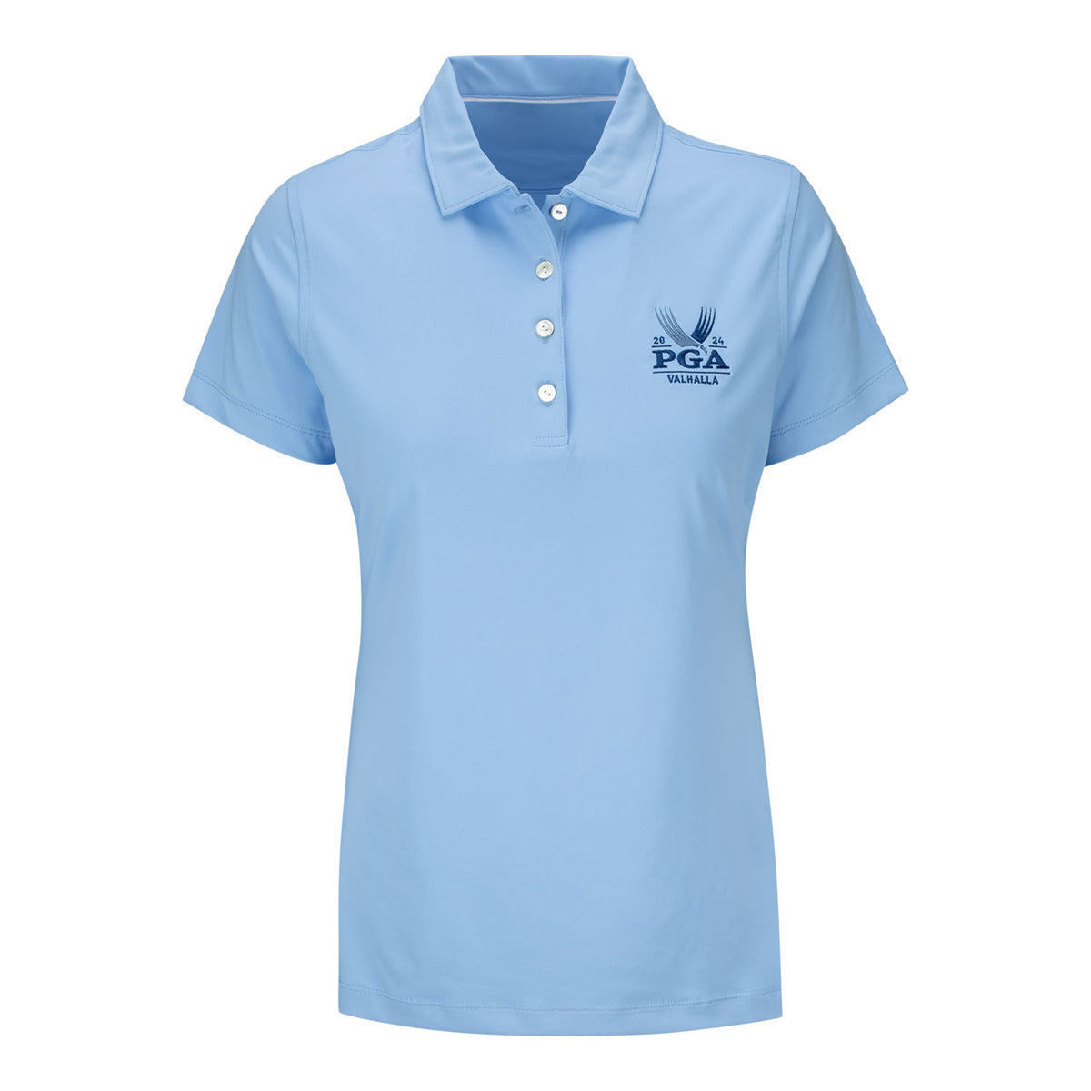 Peter Millar 2024 PGA Championship Women's Short Sleeve Performance Polo in Cottage Blue