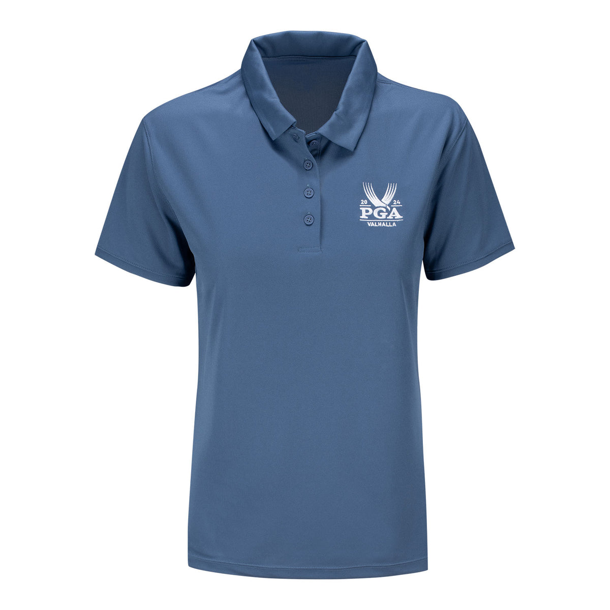 Nike Women's 2024 PGA Championship Victory Short Sleeve Polo in Diffused Blue - Front View