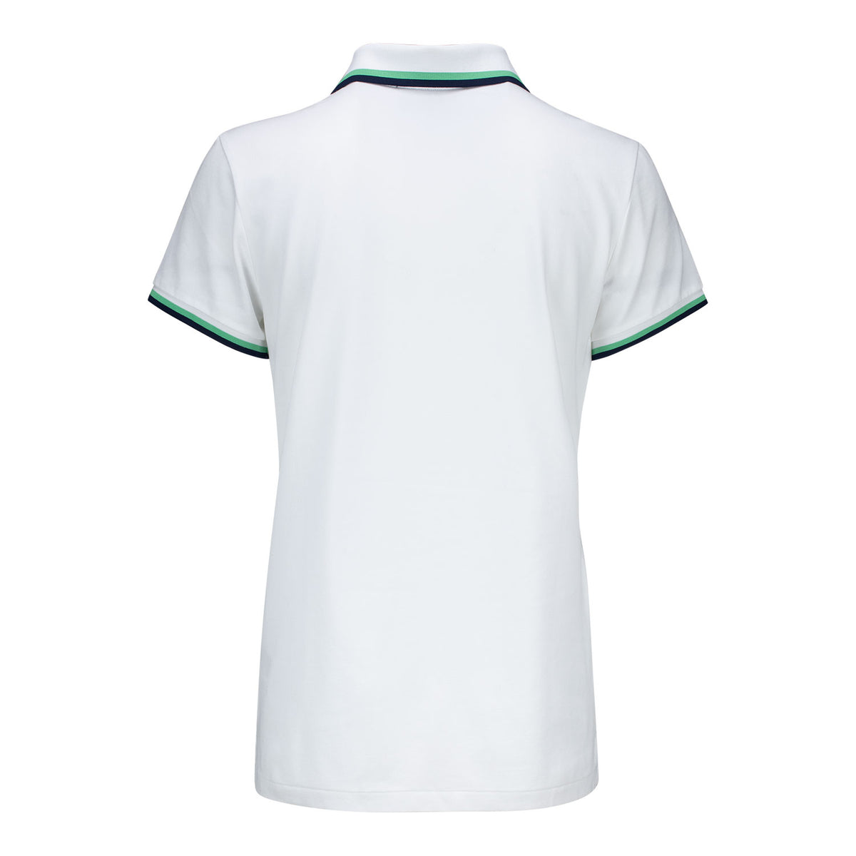 Ralph Lauren 2024 PGA Championship Ladies Tour Pique Short Sleeve Polo in White - Back View