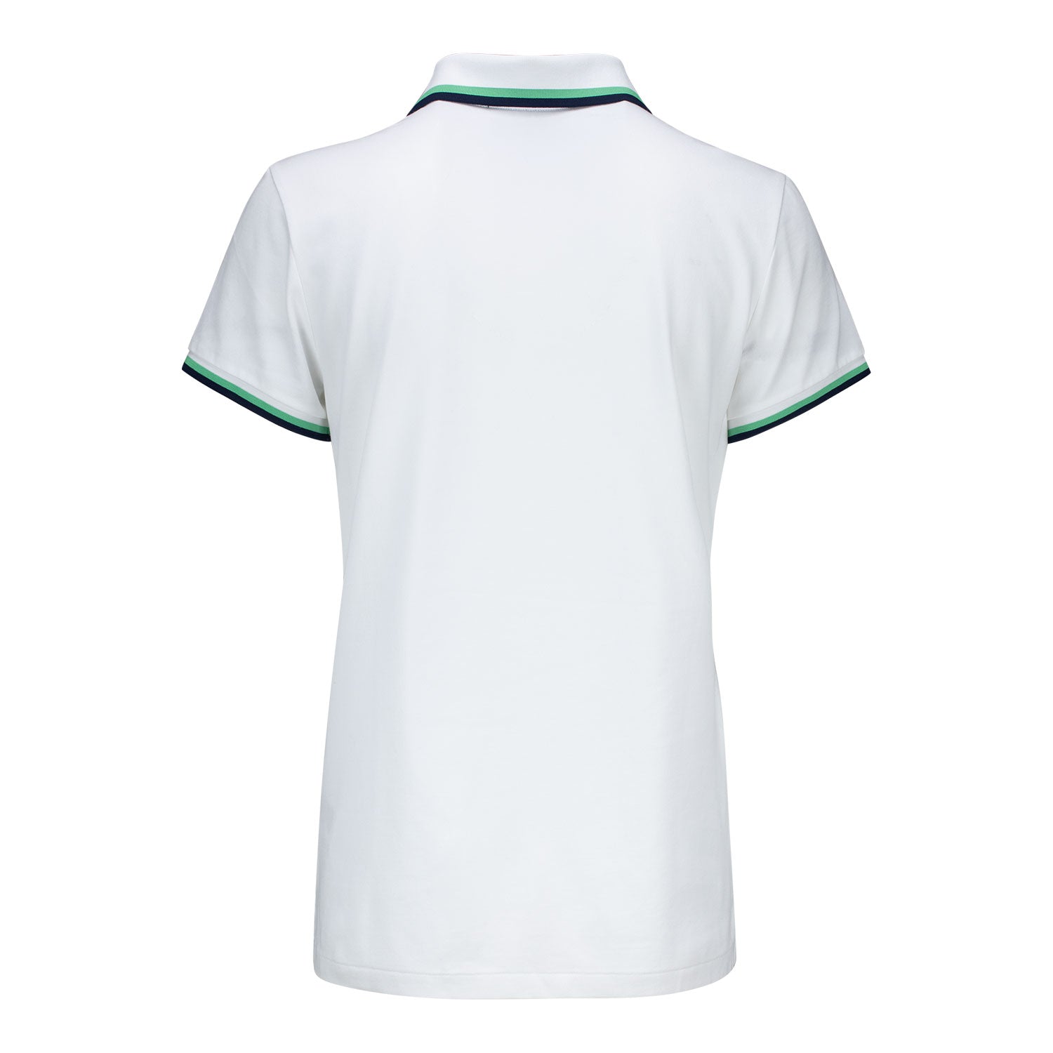 Ralph Lauren 2024 PGA Championship Ladies Tour Pique Short Sleeve Polo in White - Front View