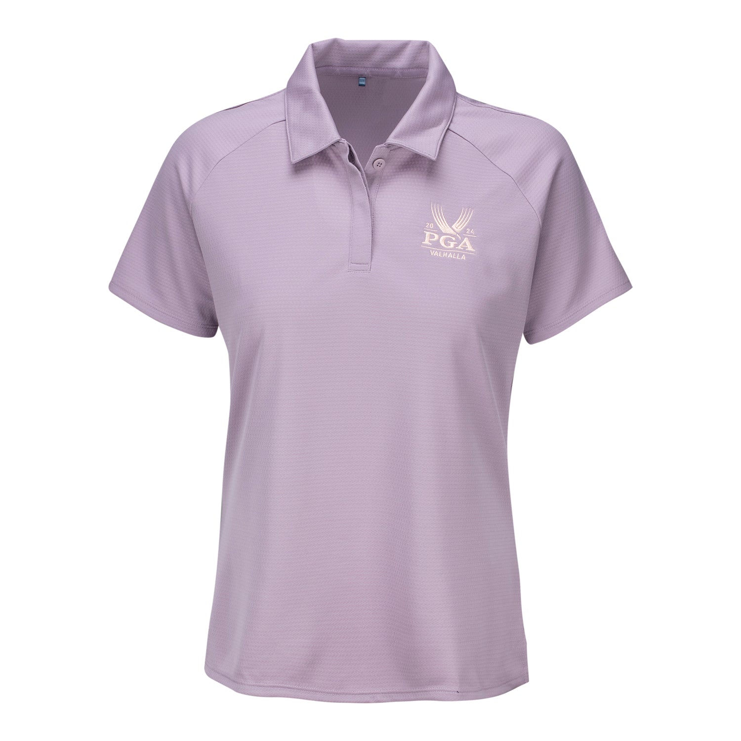 Adidas 2024 PGA Championship Ladies Heat Ready Polo in Preloved Fig - Front View