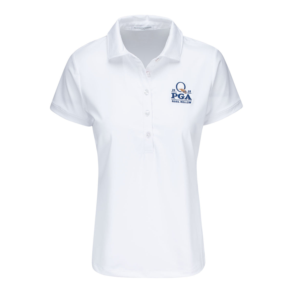 Fairway & Greene 2025 PGA Championship Ladies Claire Polo in White - Front View