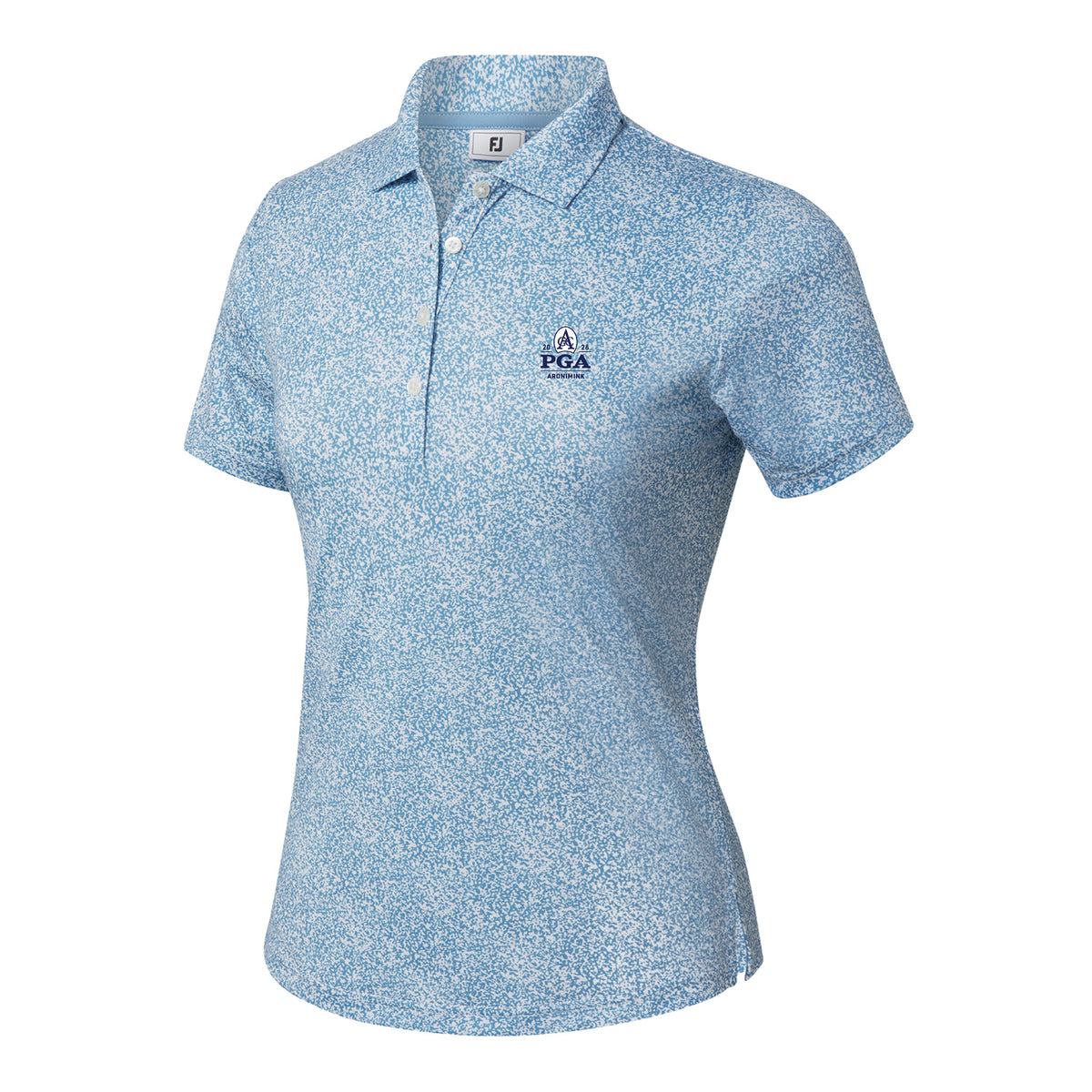 FootJoy 2026 PGA Championship Ladies Speckle Print Polo in Blue Jay - Front View