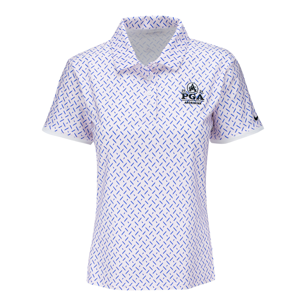 Nike 2026 PGA Championship Women's Victory Print Polo in White - Front View
