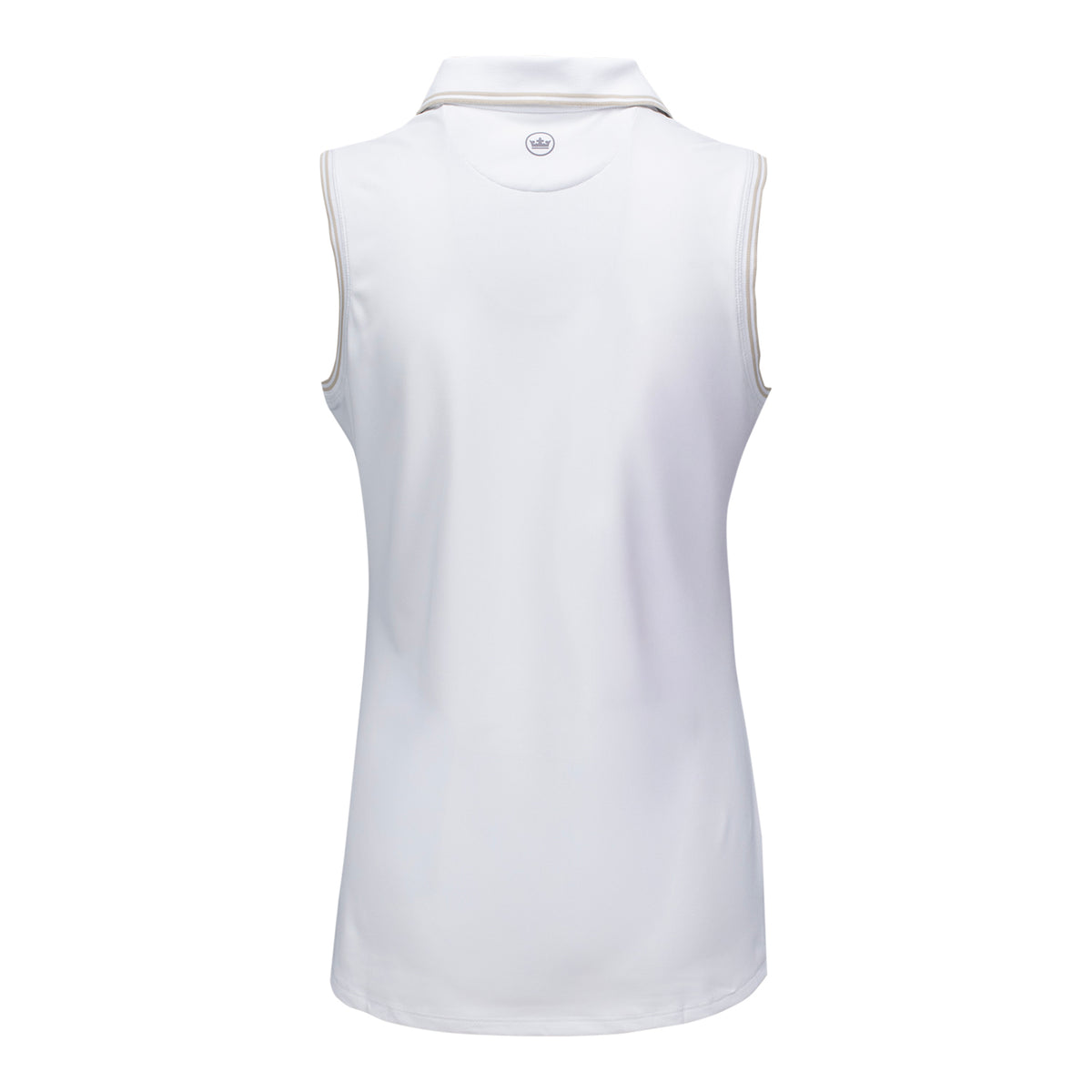 Peter Millar 2027 PGA Championship Women's Canterbury Tipped Sport Mesh Sleeveless Polo in White - Back View