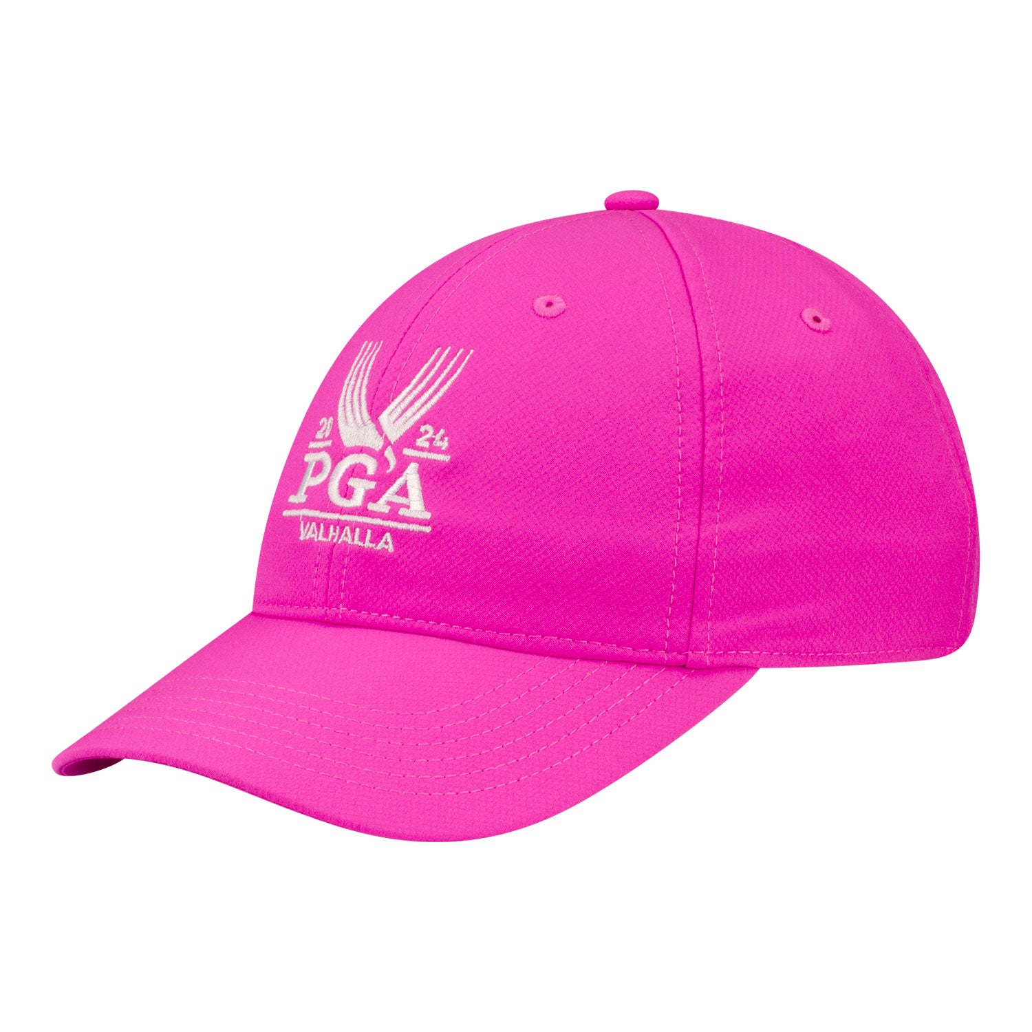 Ahead 2024 PGA Championship Ladies Performance Hat in Pink - Angled Front Left View