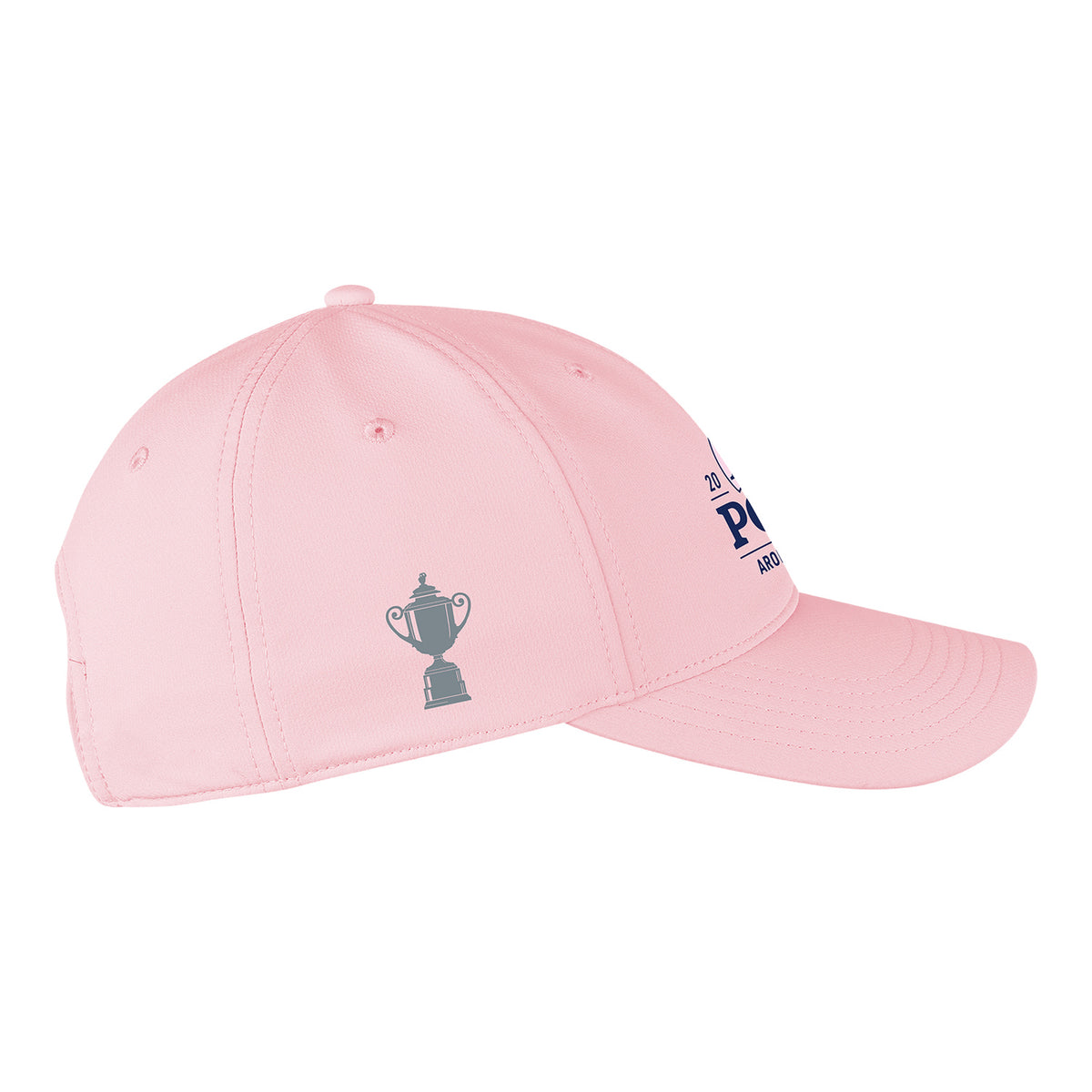 Ahead 2026 PGA Championship Women's Tech Logo & Trophy Hat in Soft Pink - Right Side View