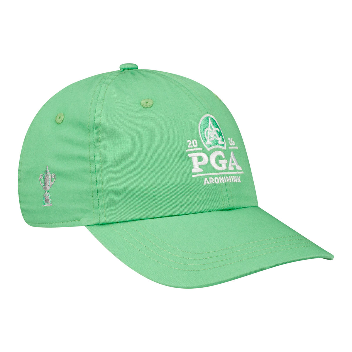 Ahead 2026 PGA Championship Cotton Logo & Trophy Hat in Spruce - Angled Front Right View