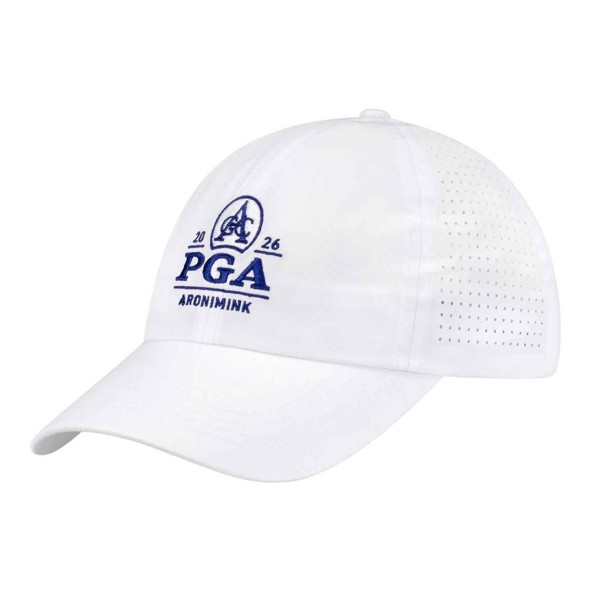 VimHue 2026 PGA Championship Women's Sun Goddess Performance Hat in White - Angled Front Left View