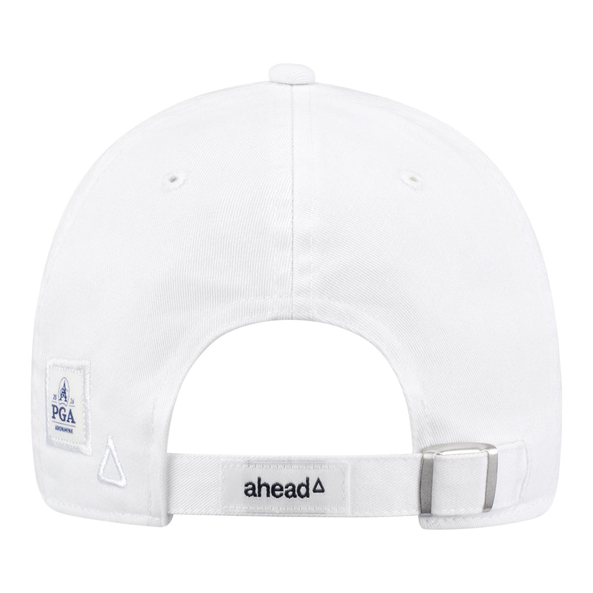 Ahead 2026 PGA Championship Women's Coaster Performance Hat in White - Back View