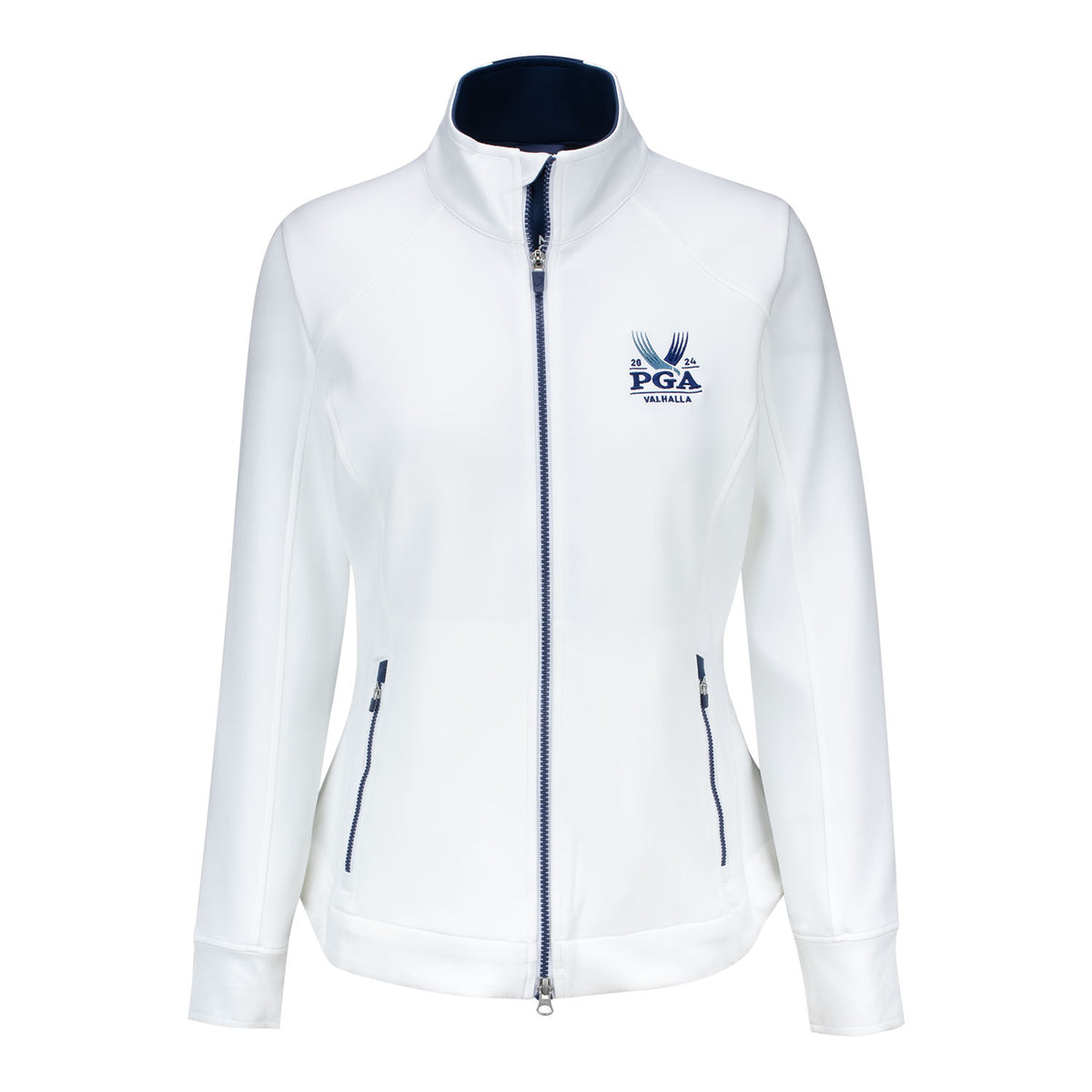 Zero Restrictions Ladies Mikaela Full Zip Jacket in White - Front View