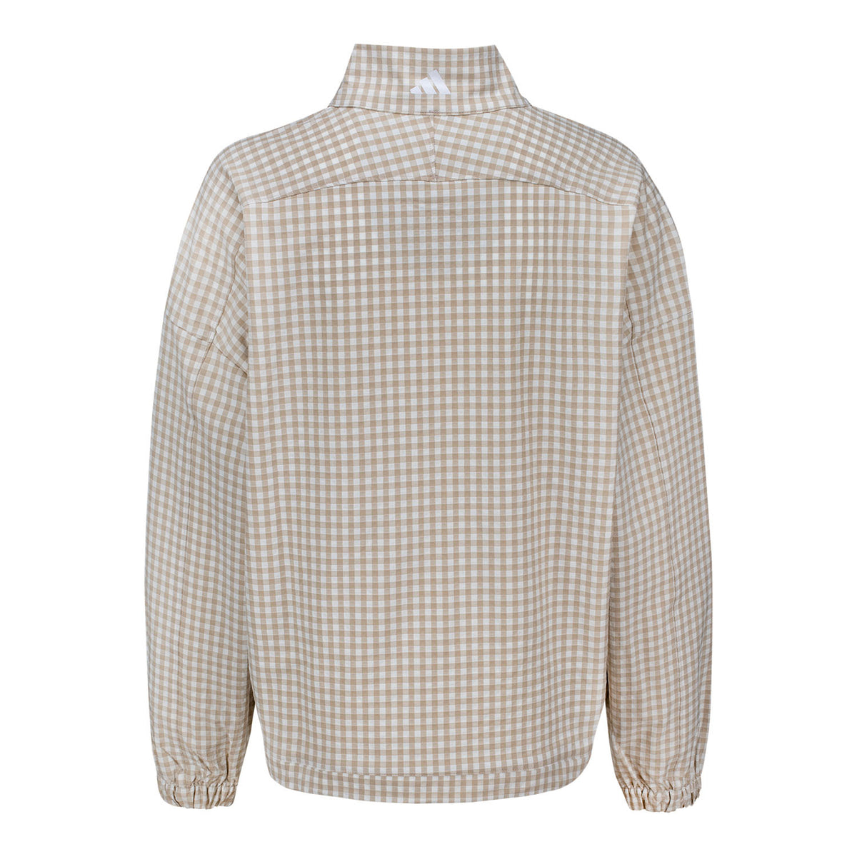 Adidas 2025 PGA Championship Ladies Gingham Jacket in Wonder Taupe - Back View