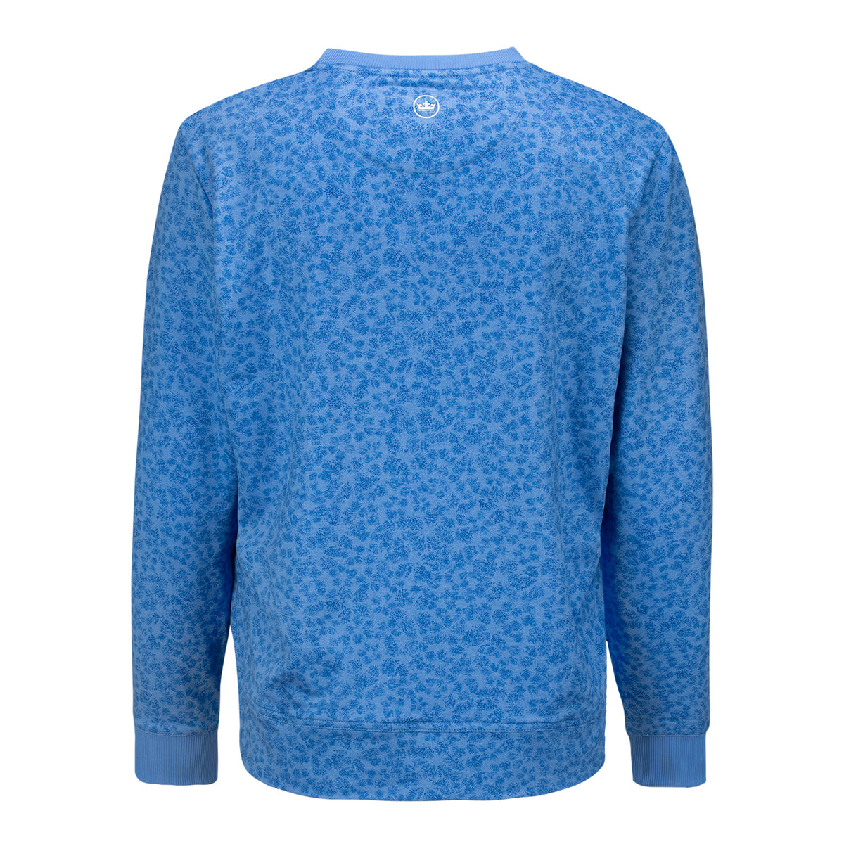 Peter Millar 2024 PGA Championship Ladies Azalea Sport Sweatshirt in Blue Bonnet - Back View