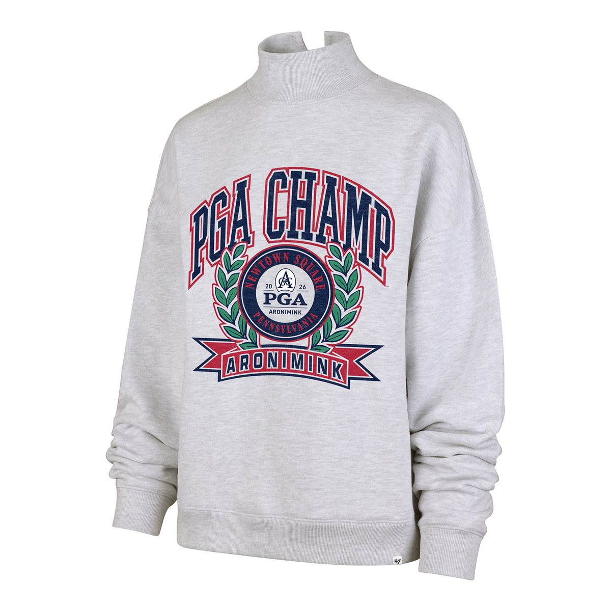 '47 Brand 2026 PGA Championship Women's Vantage Mockneck Pullover in Relay Grey - Front