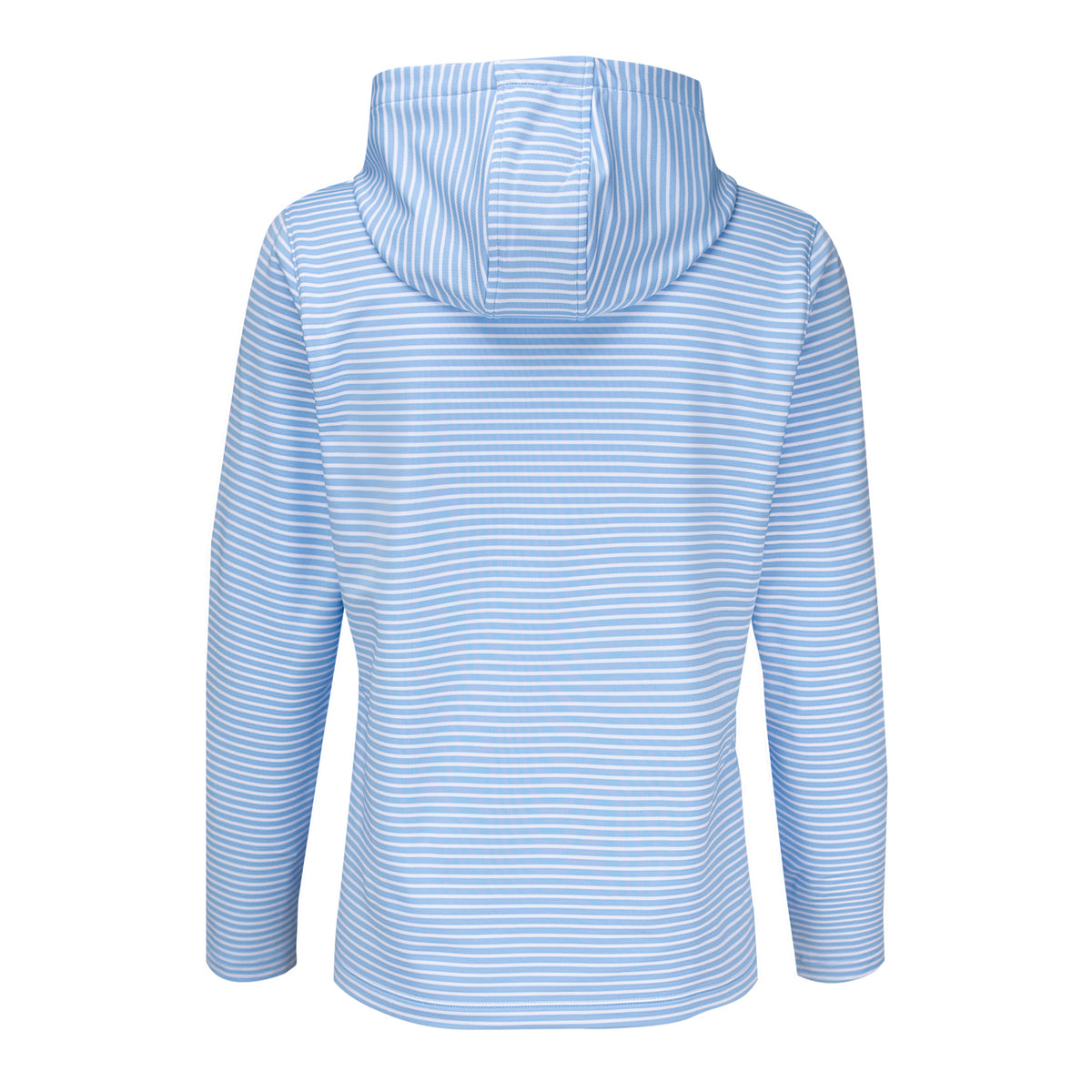 Peter Millar 2027 PGA Championship Women's Pine Harbour Stripe Performance Hoodie in Cottage Blue - Back