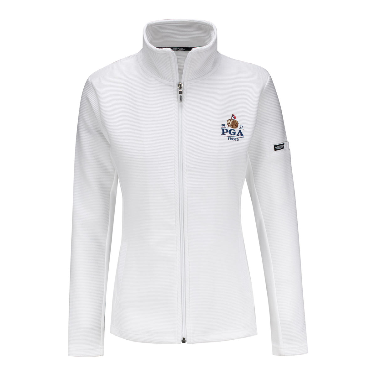 Straight Down 2027 PGA Championship Women's Swing Jacket in White - Front