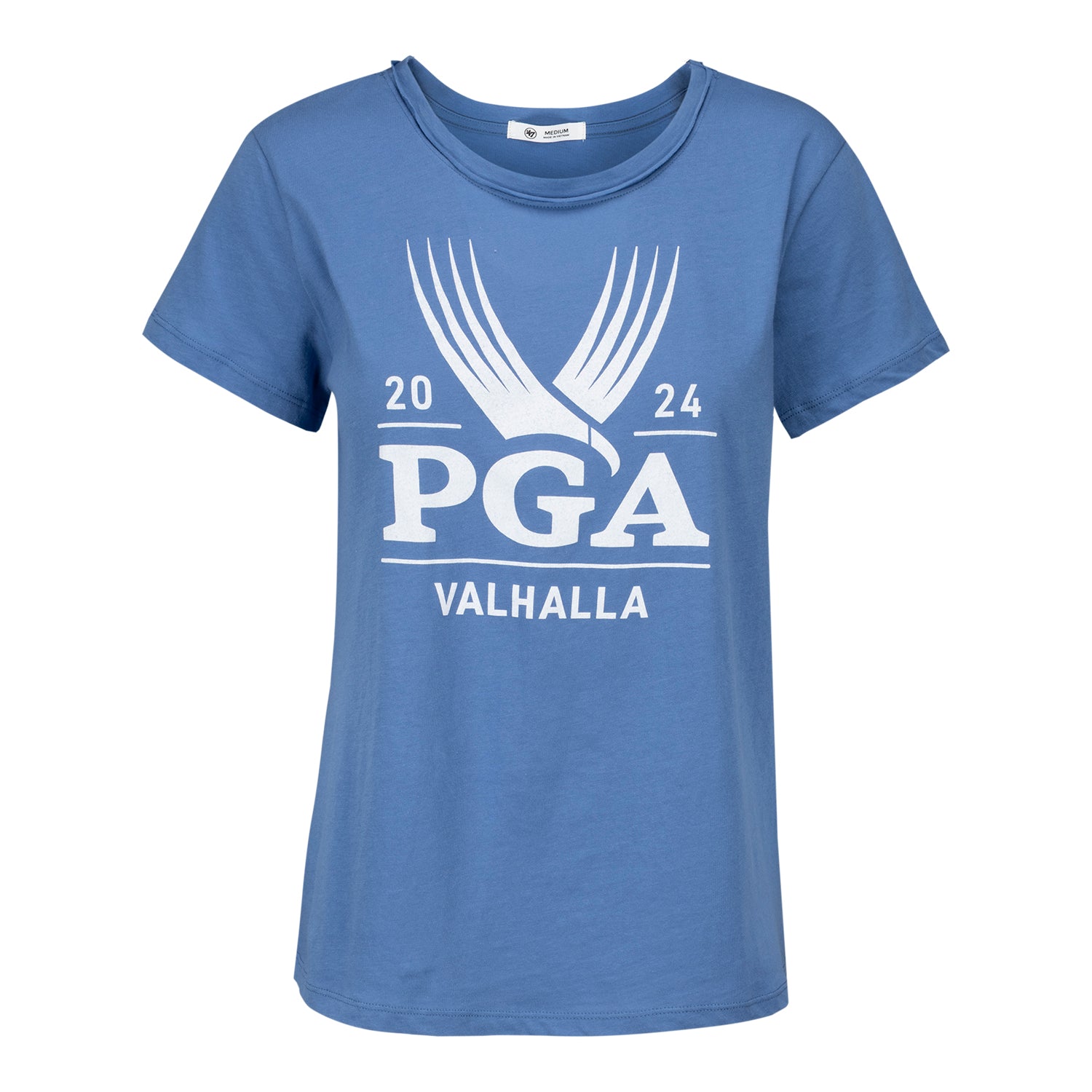 47 Brand 2024 PGA Championship Women's Premier Frankie Short Sleeve Tee in Cadet Blue - Front View