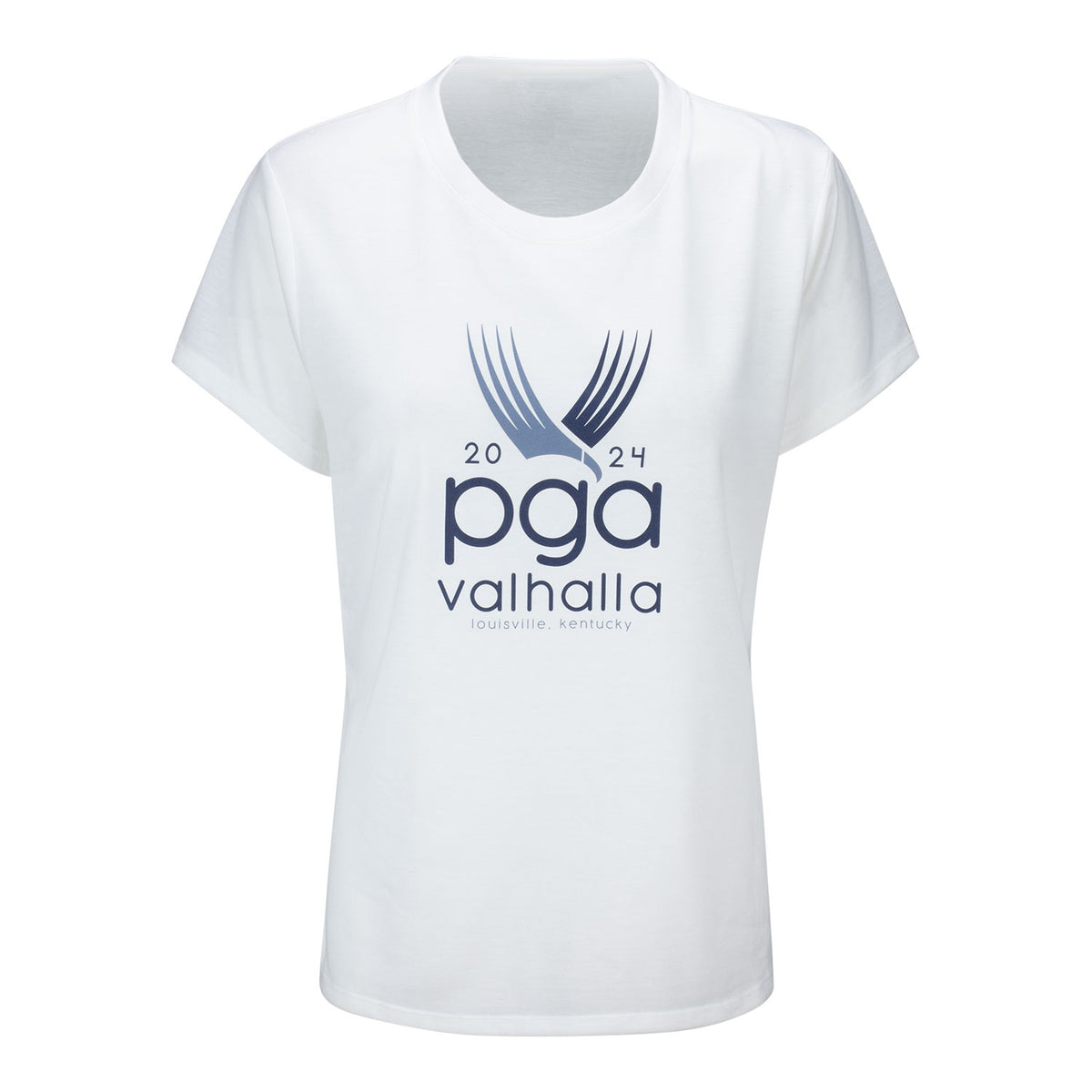 Ahead 2024 PGA Championship Ladies Performance T-Shirt in White - Front View
