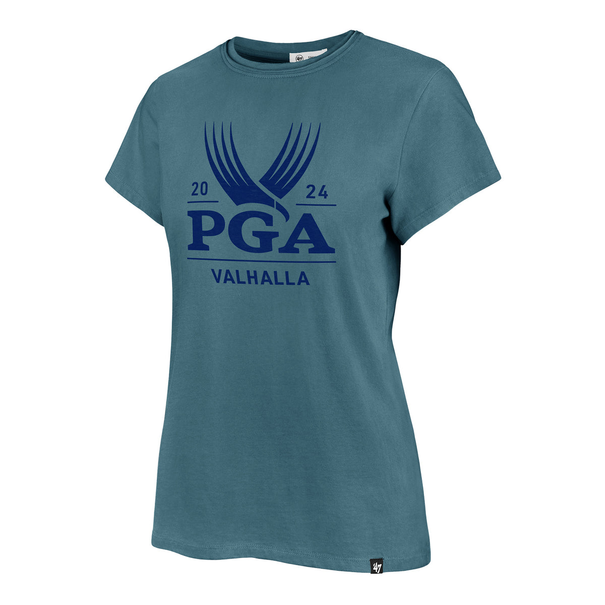 &#39;47 Brand 2024 PGA Championship Ladies Cotton Official Logo T-Shirt in Seashell - Front View