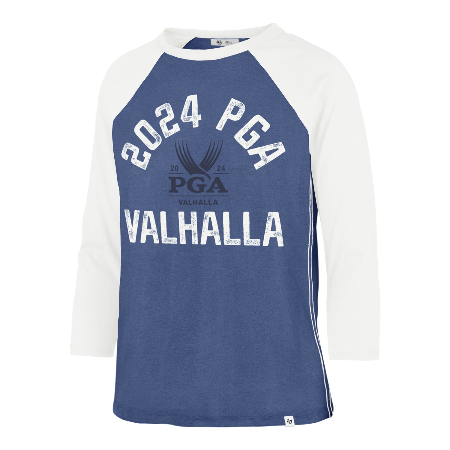 '47 Brand 2024 PGA Championship Ladies Harmony 3/4 Sleeve Raglan in Cadet Blue - Front View