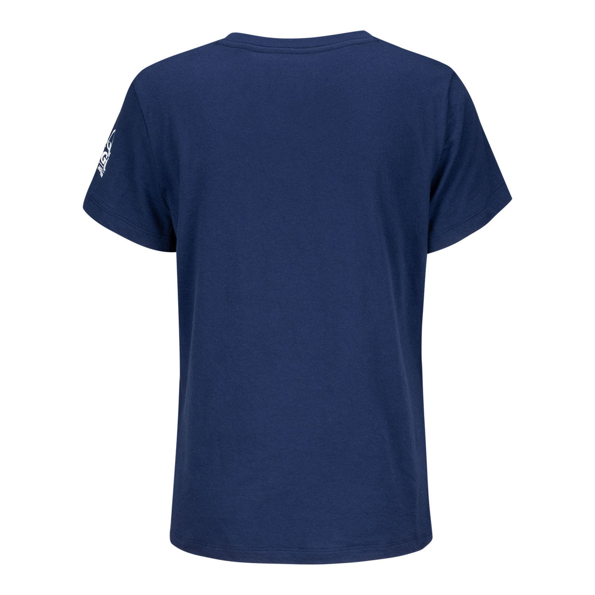 Under Armour 2025 PGA Championship Ladies Quail Script Performance Cotton Crew T-Shirt in Midnight Navy - Back View