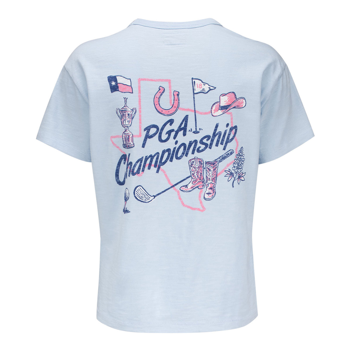 Standard Rec. 2027 PGA Championship Women's Jersey Texas T-Shirt in Skyway Blue - Back